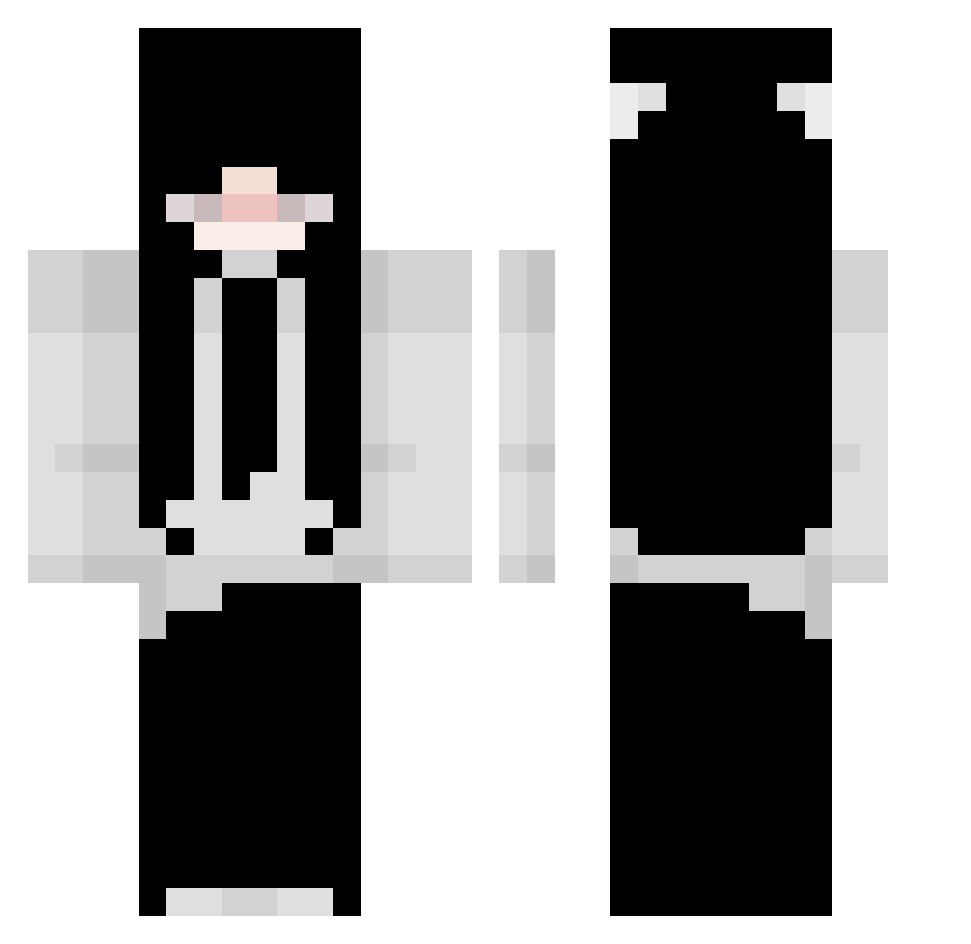 Unfor33undoom Minecraft skin, front and back view