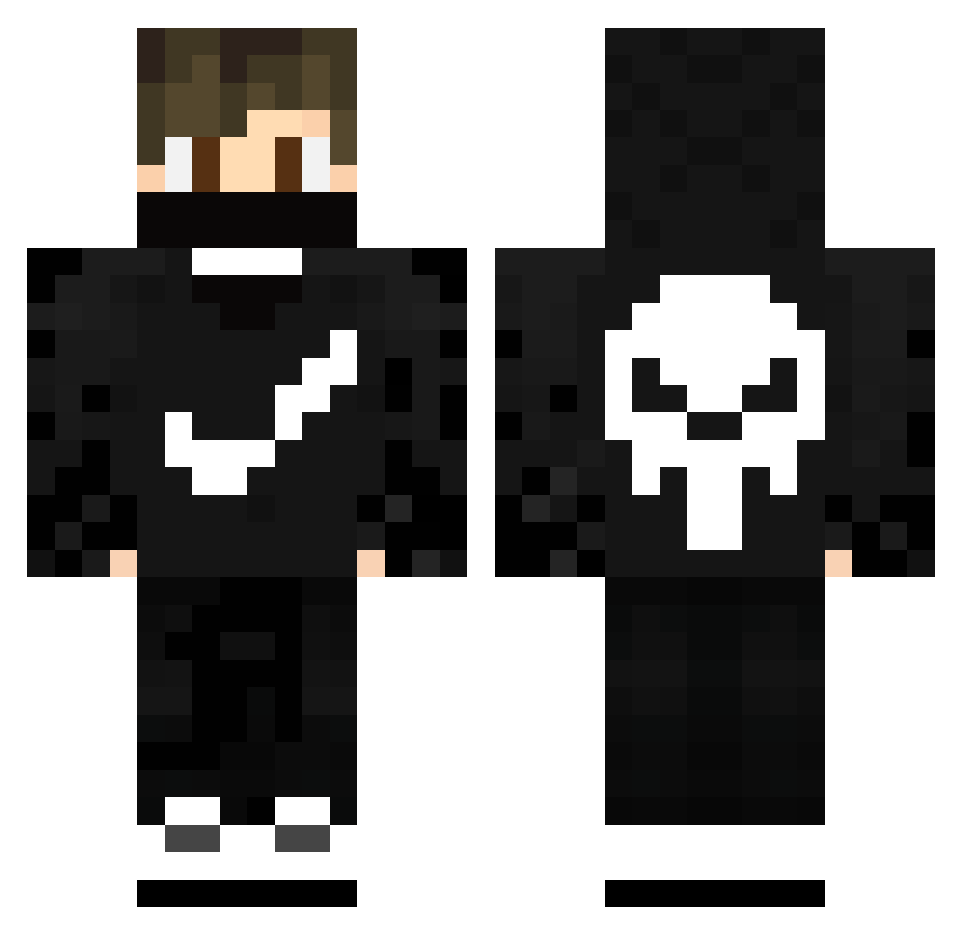 Skymen729 Minecraft skin, front and back view