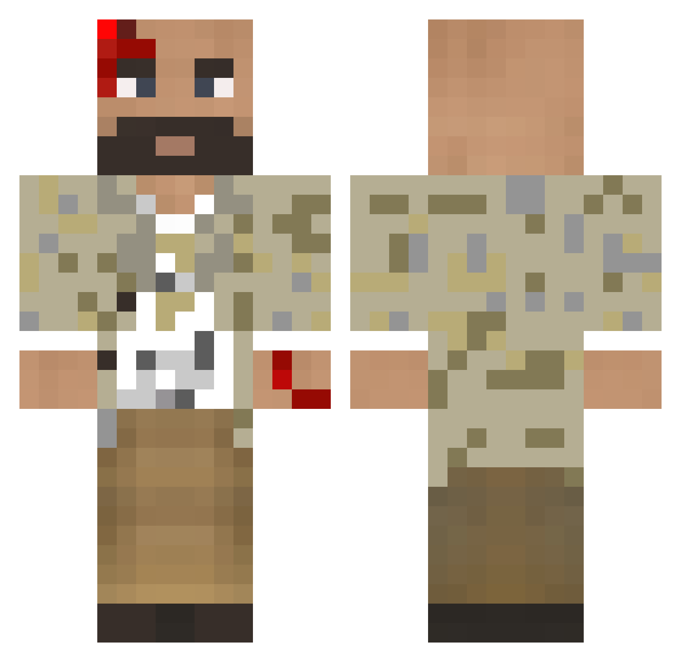 lglikoz Minecraft skin, front and back view