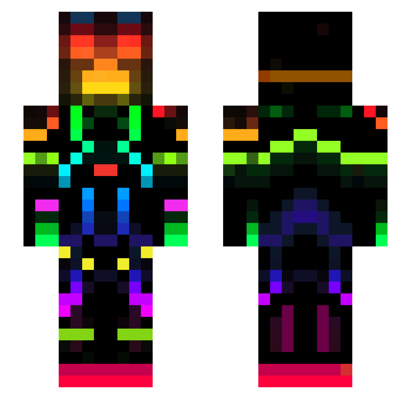 ninjaplease41 Minecraft skin, front and back view