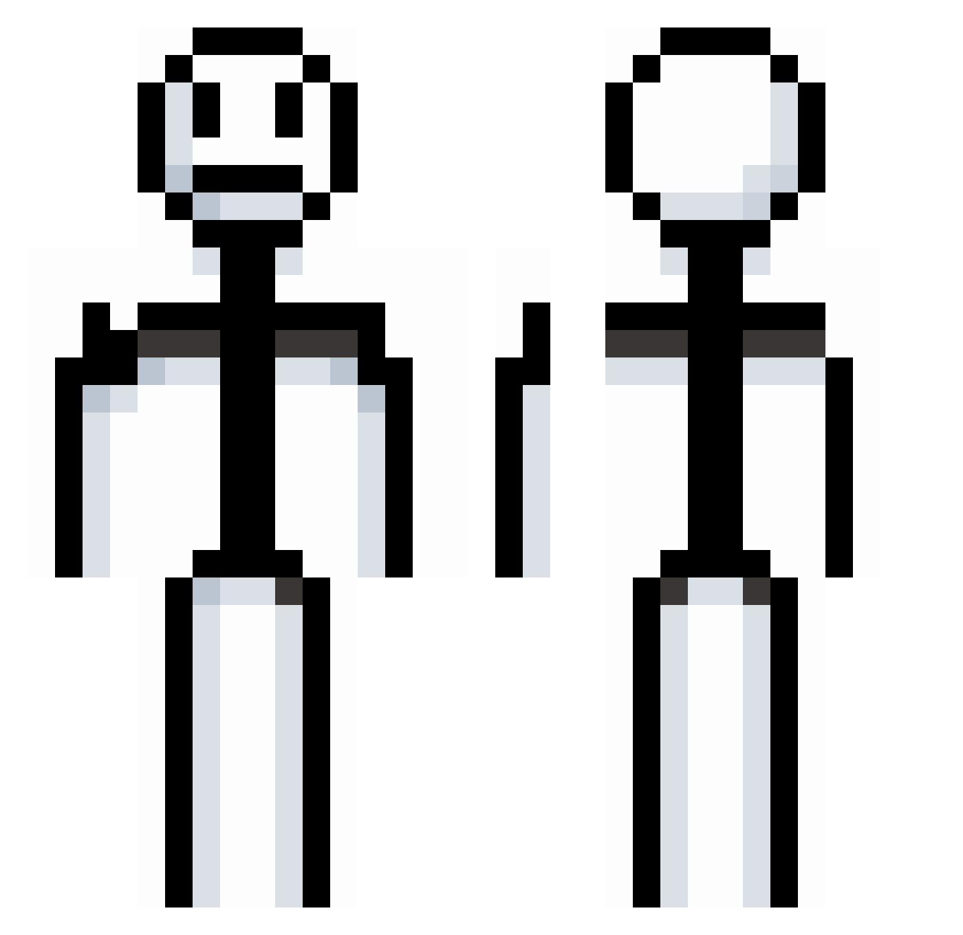 Agnitor44 Minecraft skin, front and back view