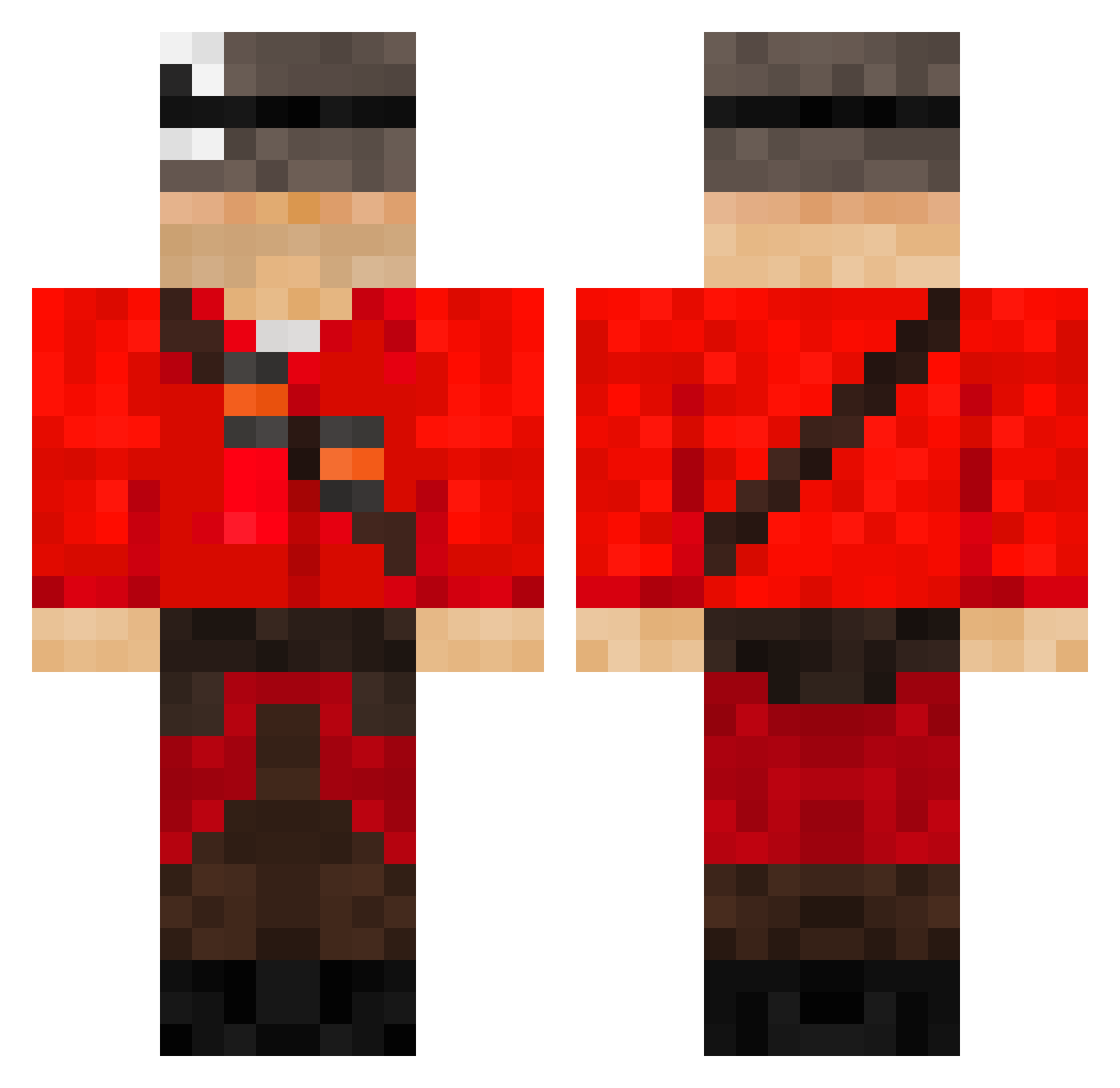 wise48 Minecraft skin, front and back view