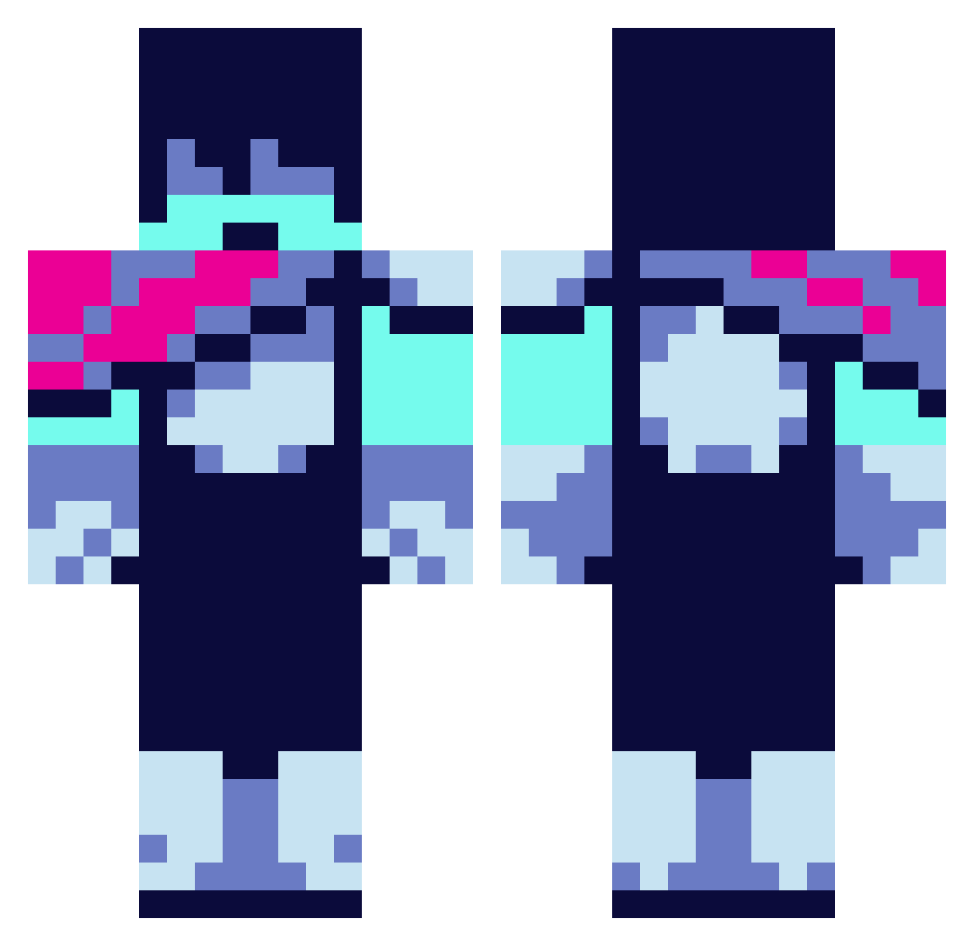 BanLi_Colin Minecraft skin, front and back view