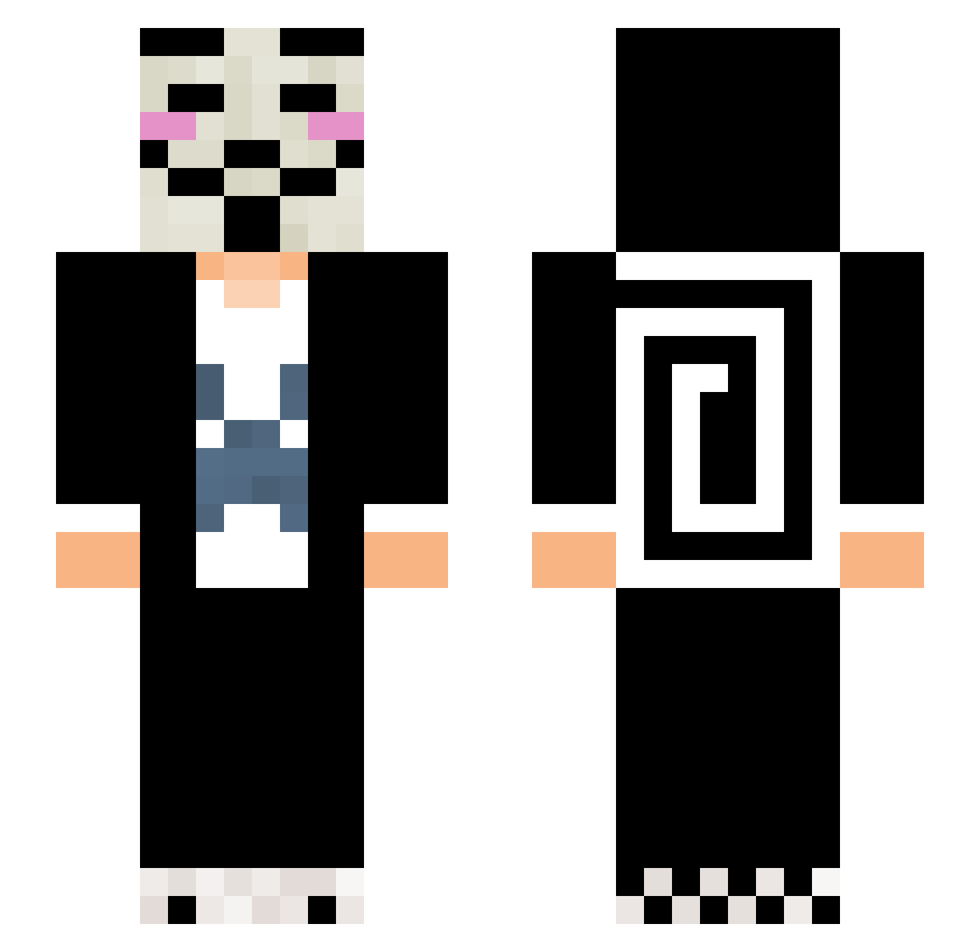 syntaxruns Minecraft skin, front and back view