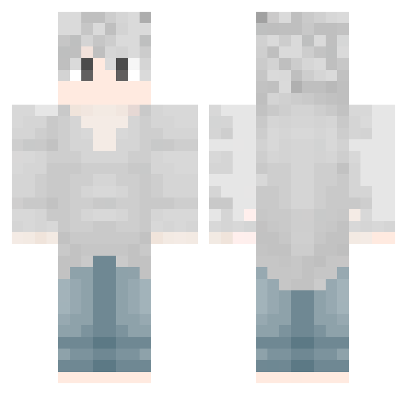 Cenotix Minecraft skin, front and back view