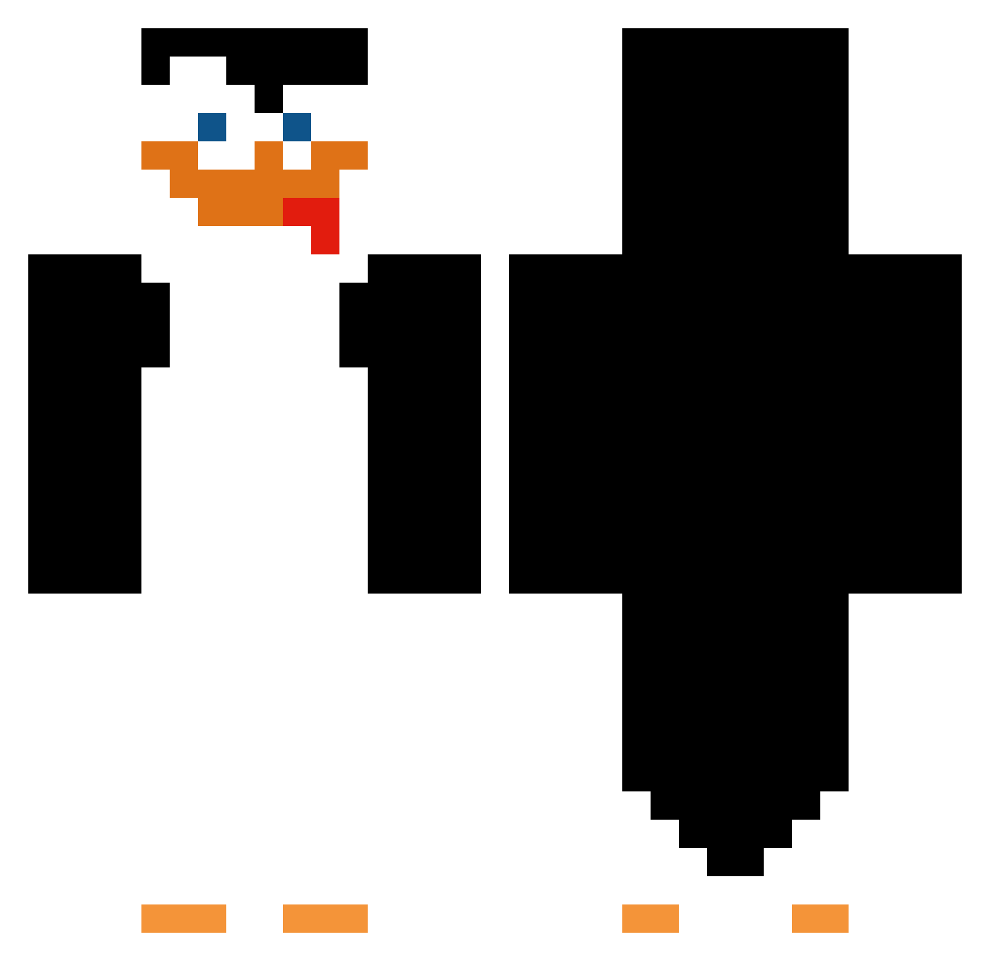 BombowyKamil Minecraft skin, front and back view
