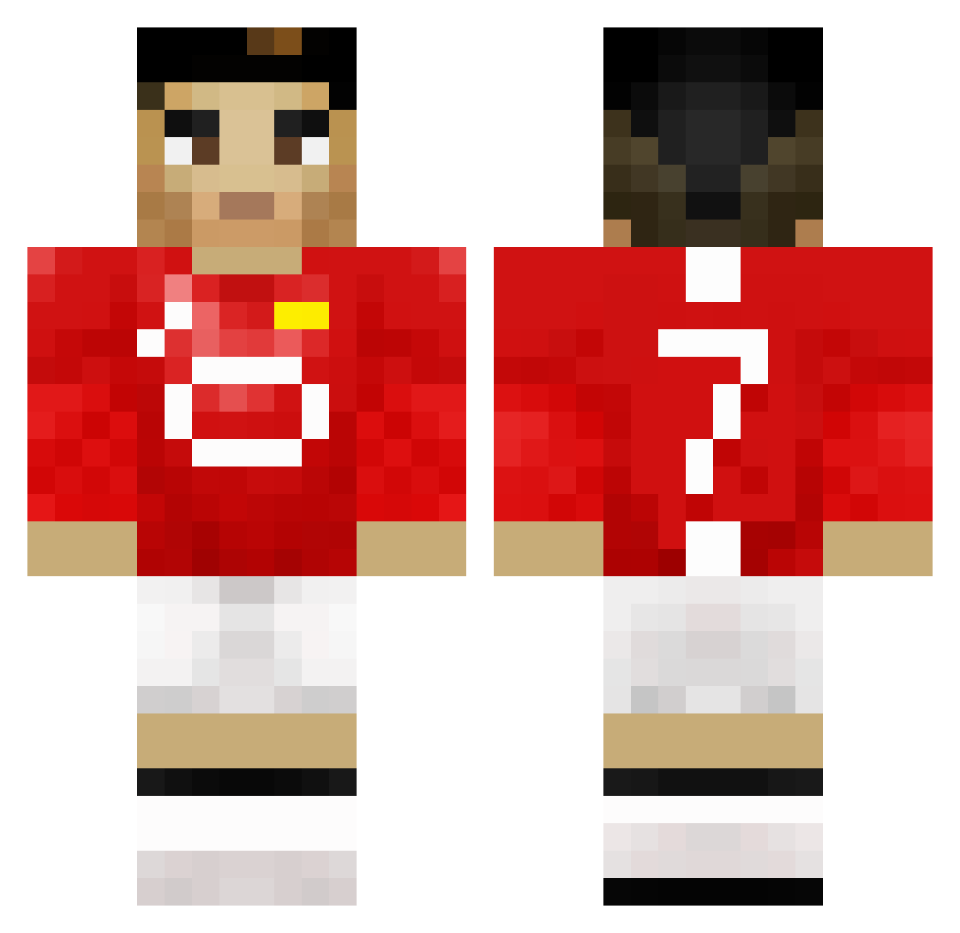 vicentler Minecraft skin, front and back view