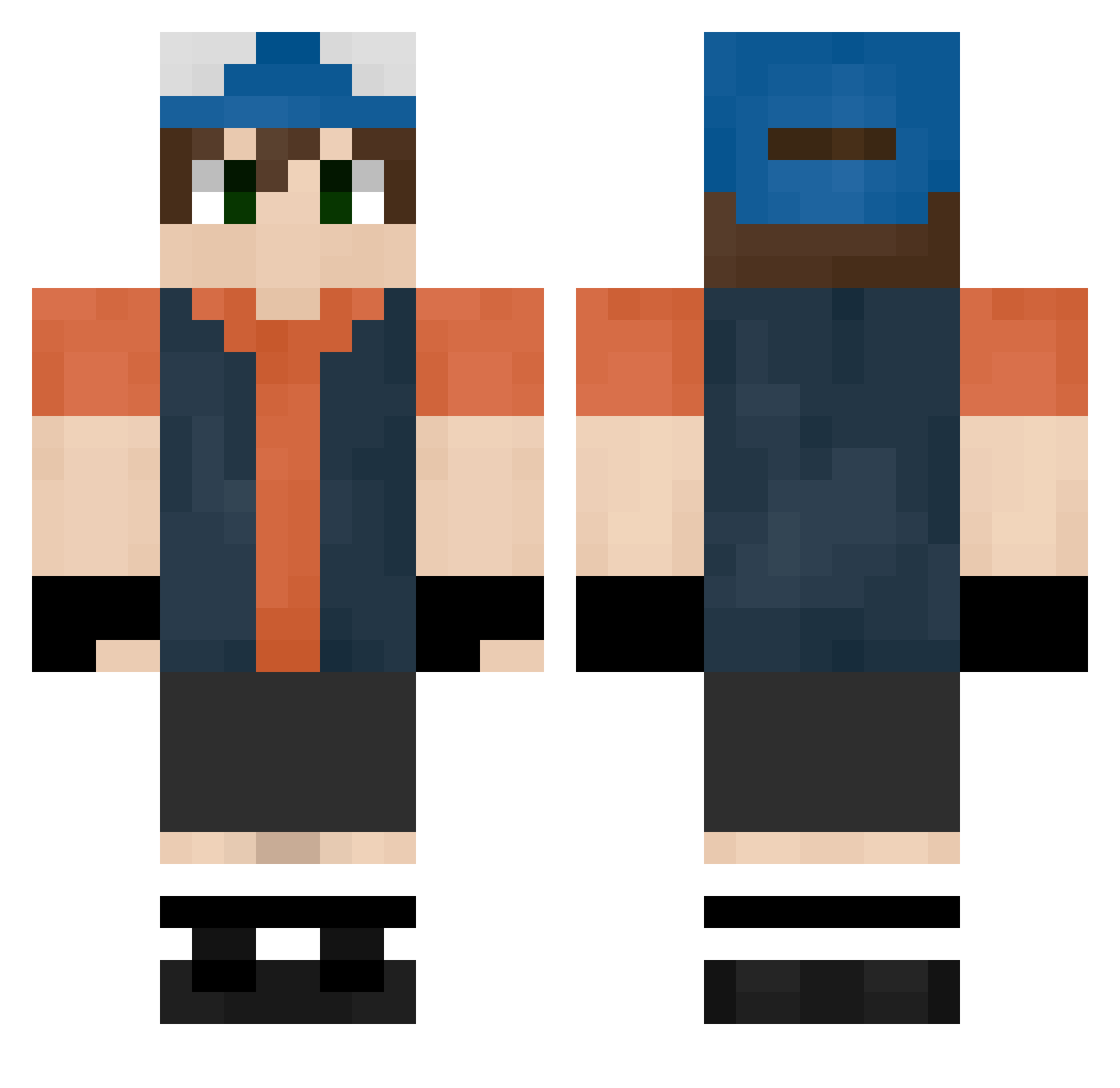 ShamelessXDXDXD Minecraft skin, front and back view