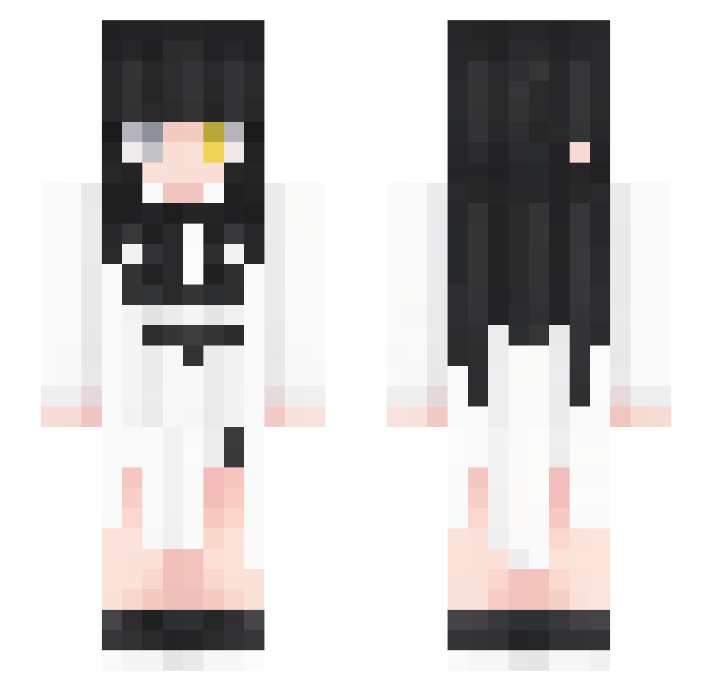 kuro0TUT Minecraft skin, front and back view