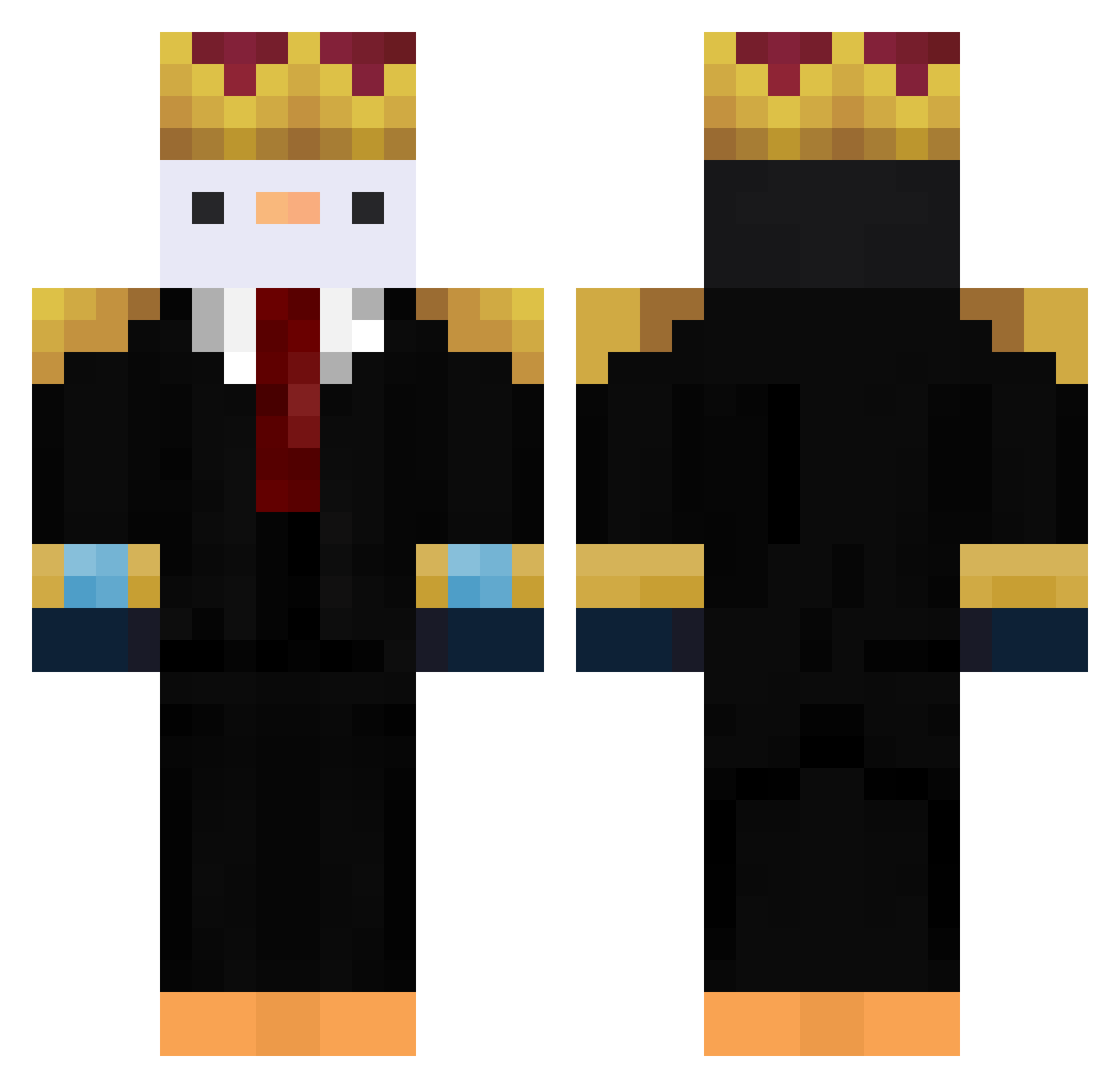 Regulus726 Minecraft skin, front and back view