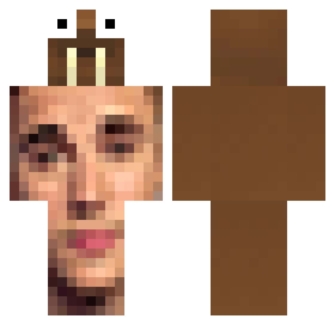 Heavens Minecraft skin, front and back view