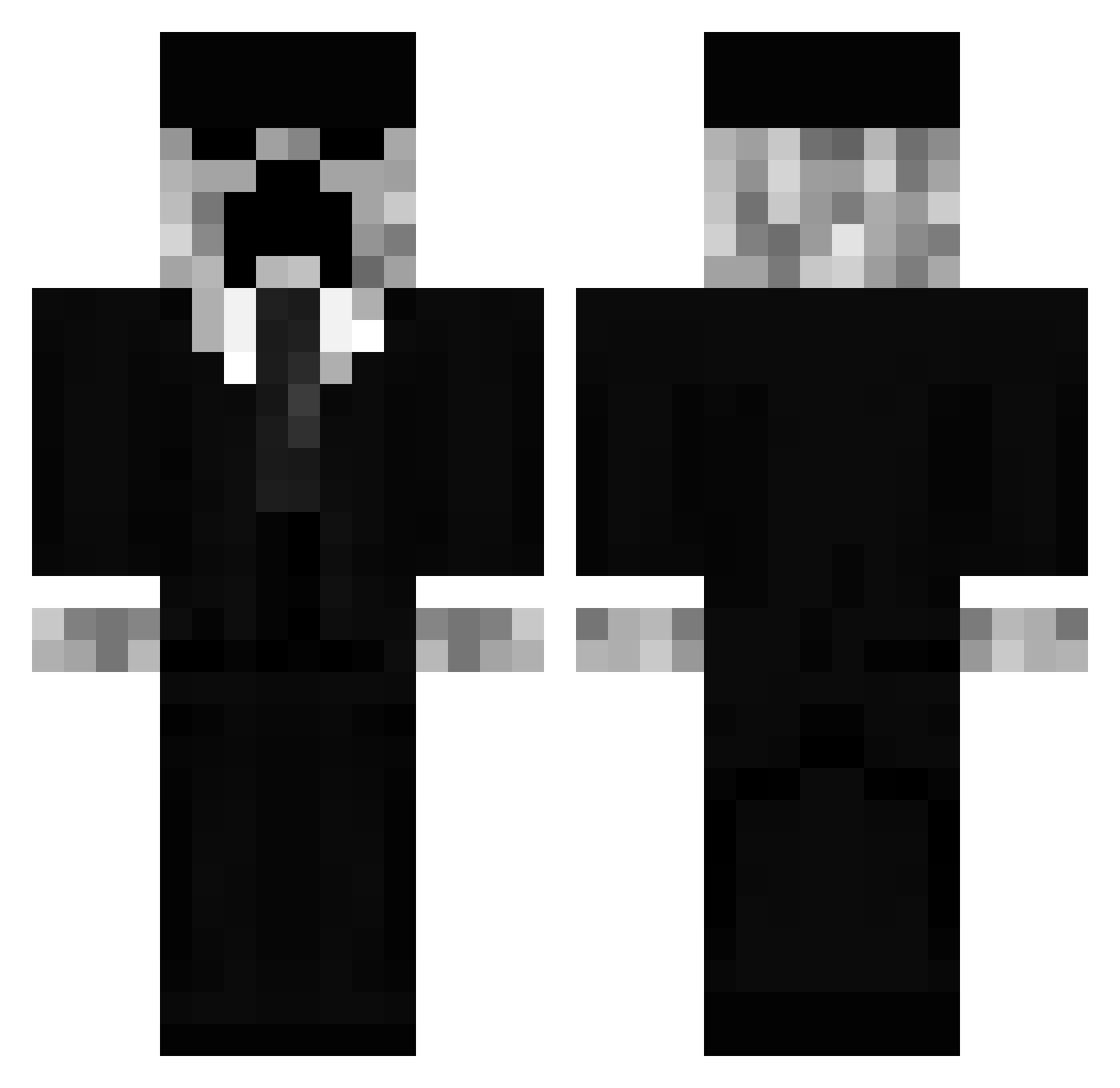 pyrokev1 Minecraft skin, front and back view