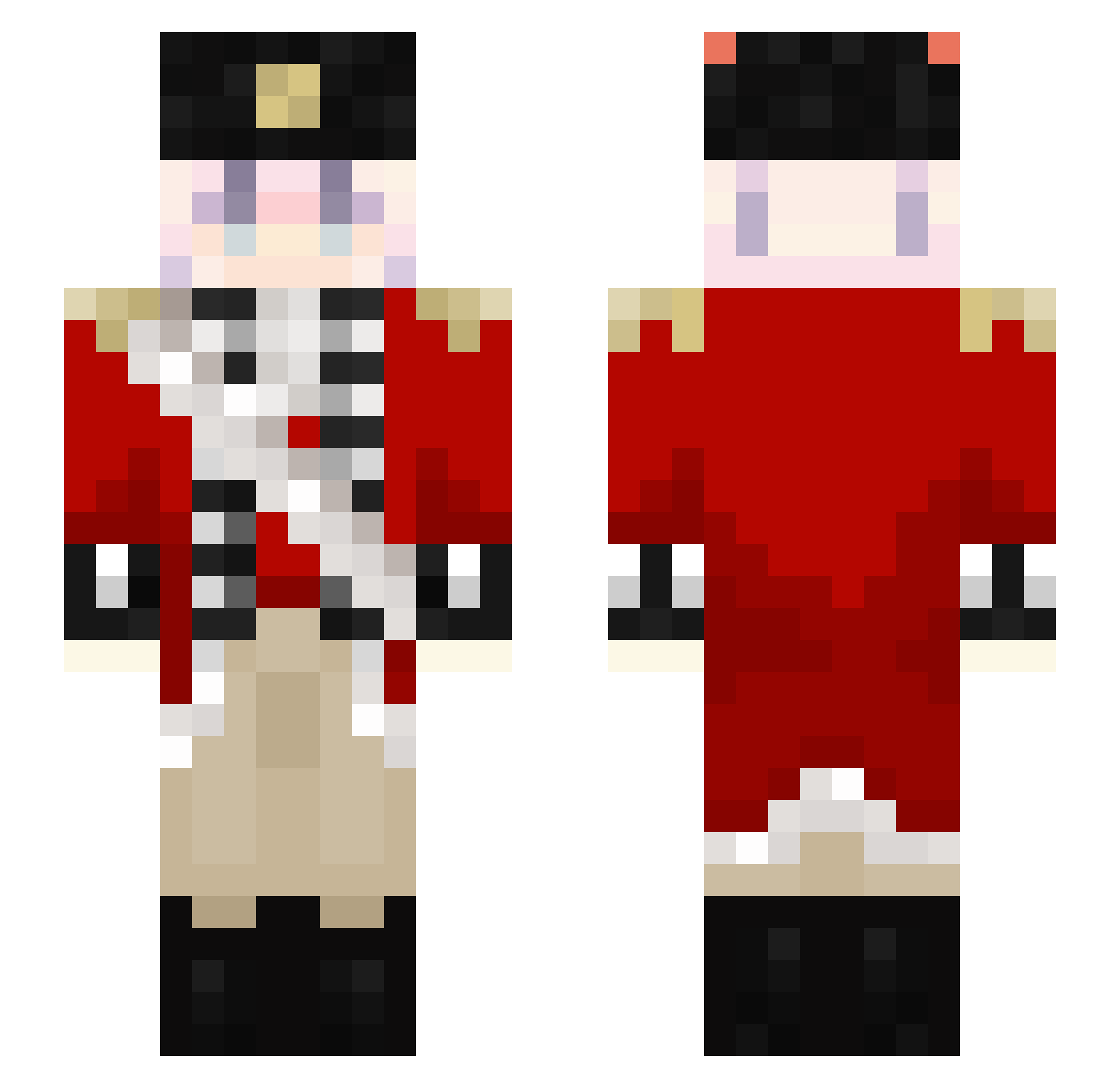 WFD_Leon_yumi Minecraft skin, front and back view