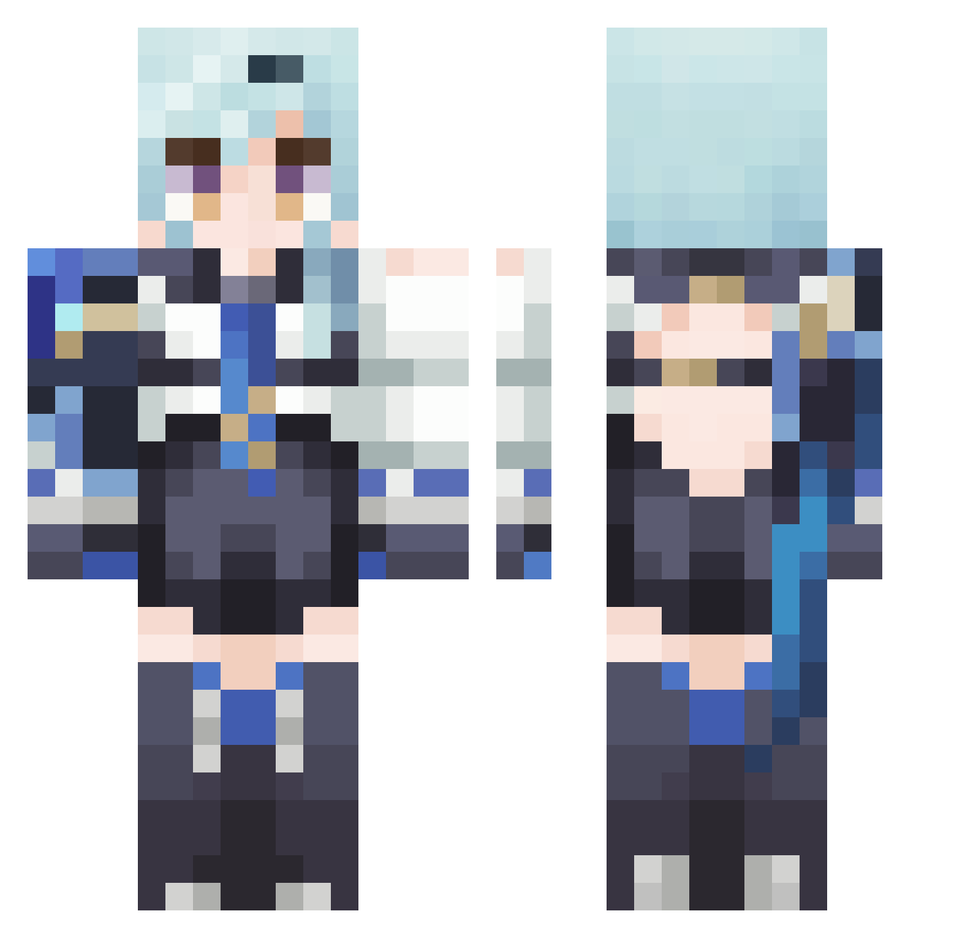GottaChangeName Minecraft skin, front and back view
