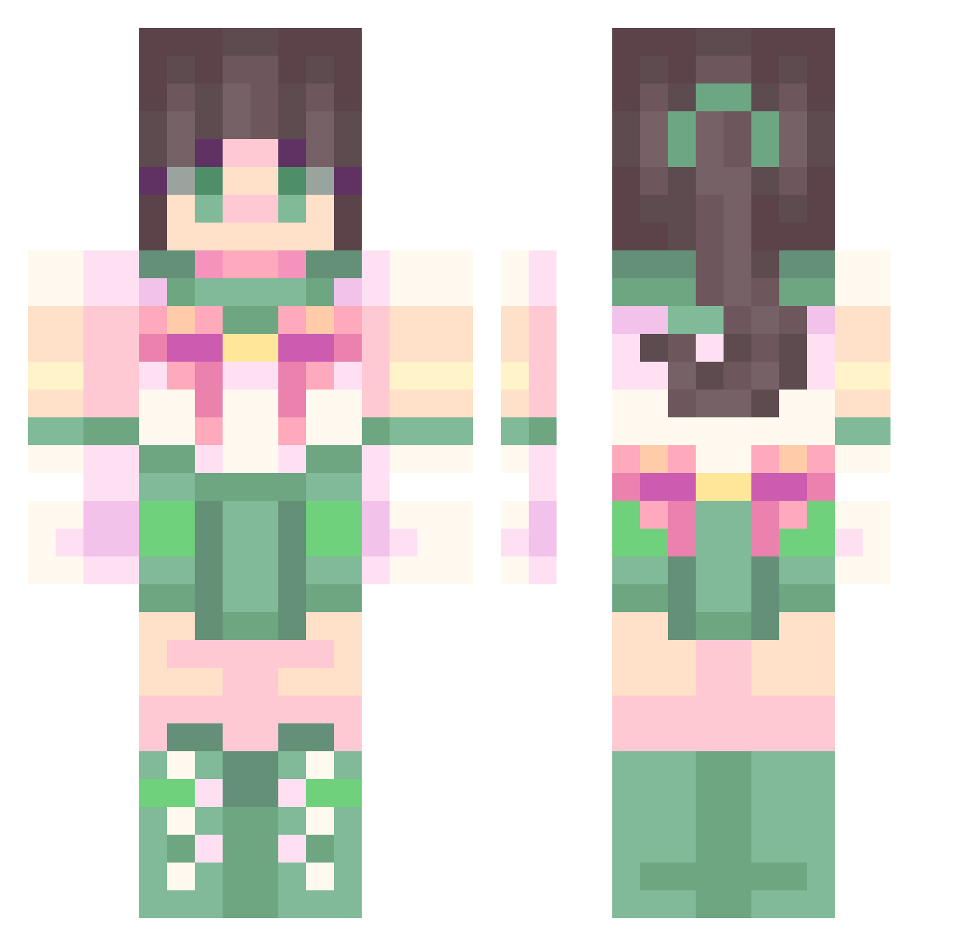 My_Right_Nut69 Minecraft skin, front and back view