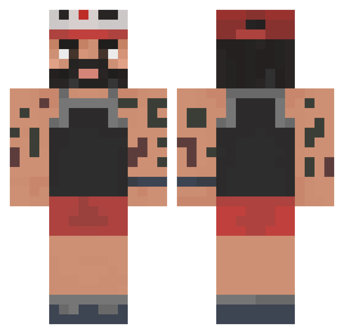 SantiCan03 Minecraft skin, front and back view