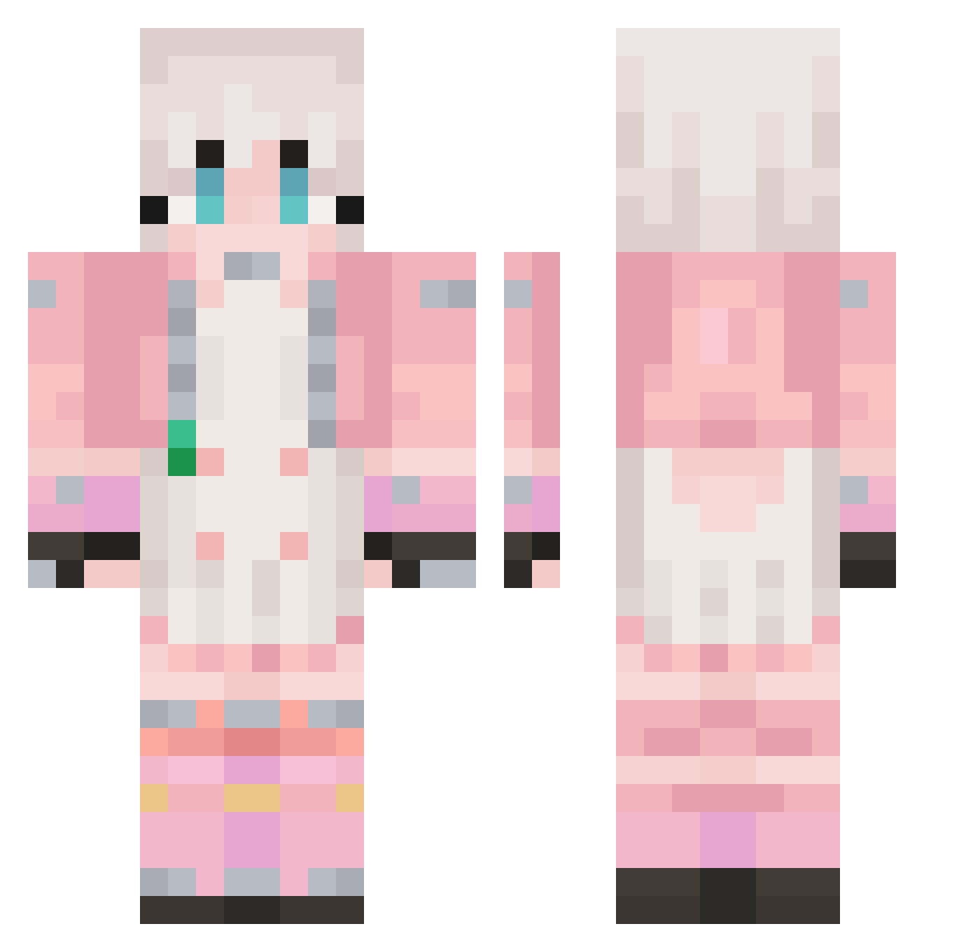 MyDarlinGG Minecraft skin, front and back view