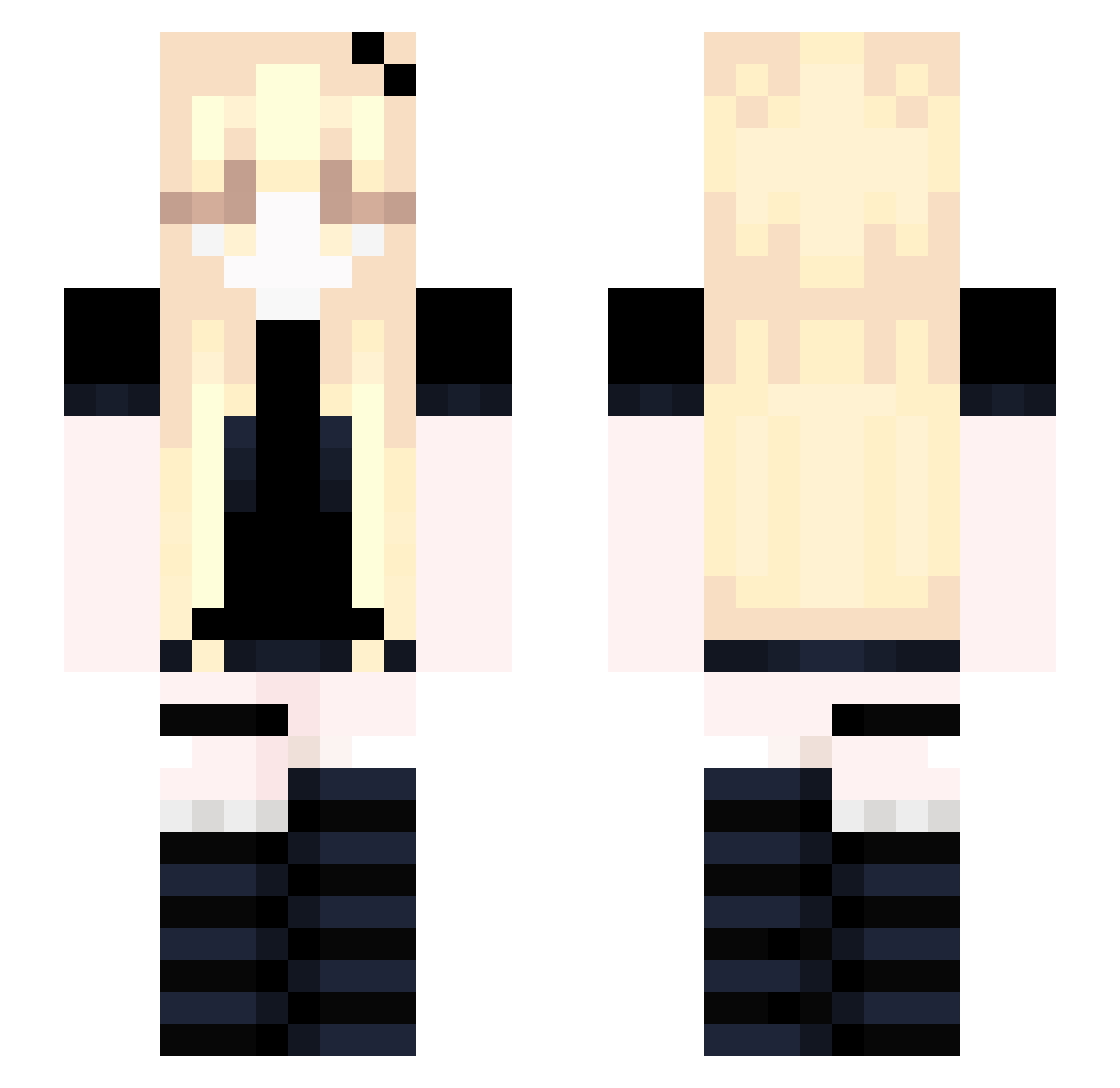 predictiongod Minecraft skin, front and back view