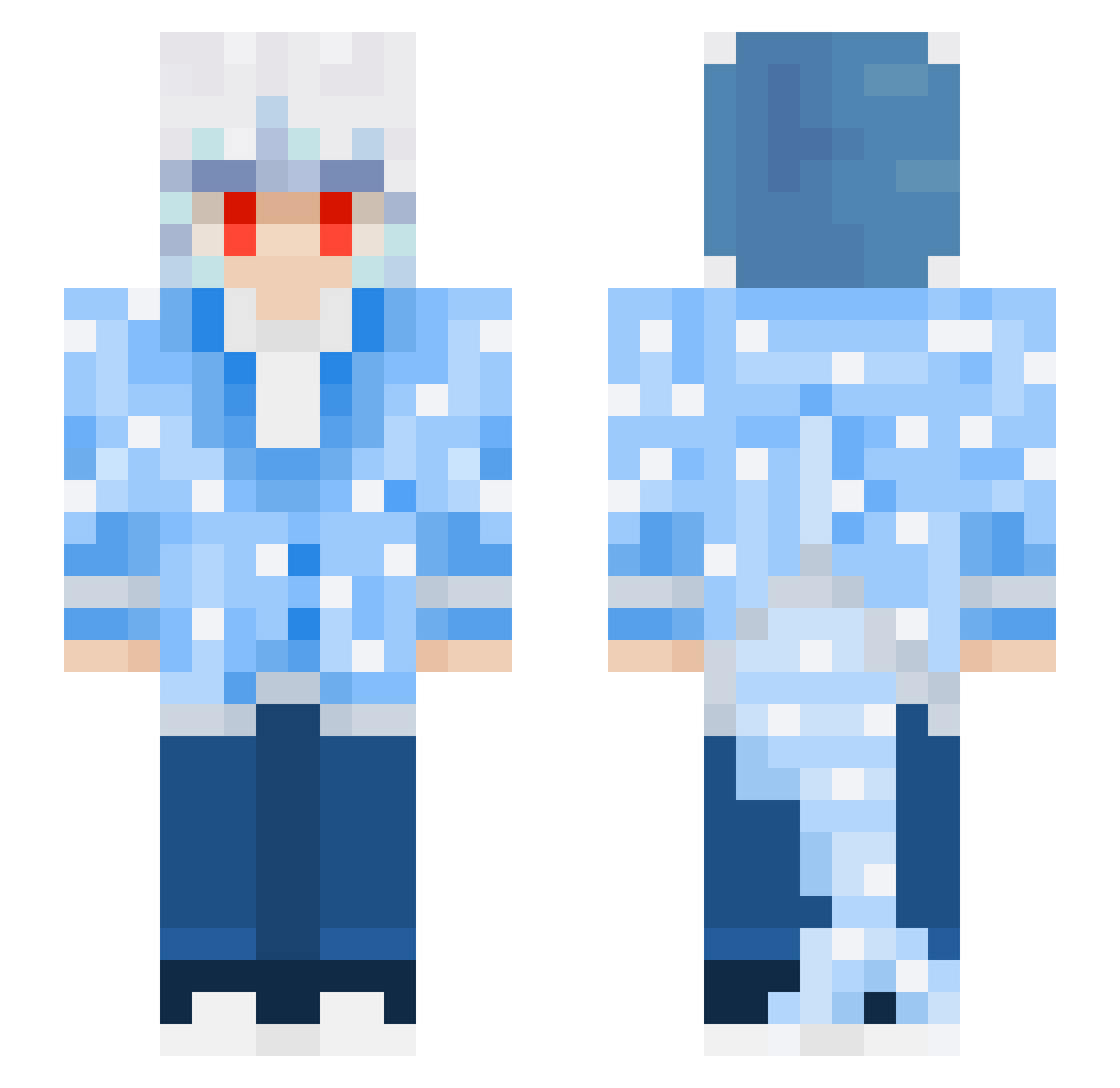 Ice_Aro Minecraft skin, front and back view