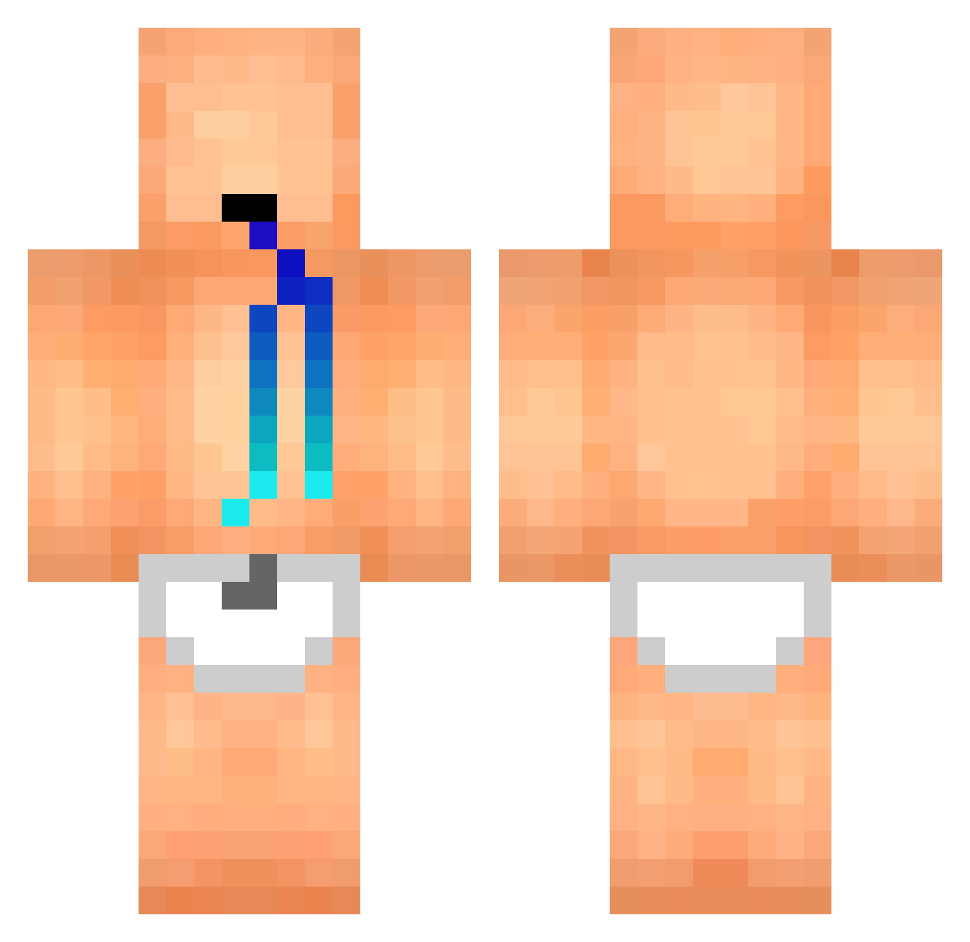 Skillfully Minecraft skin, front and back view