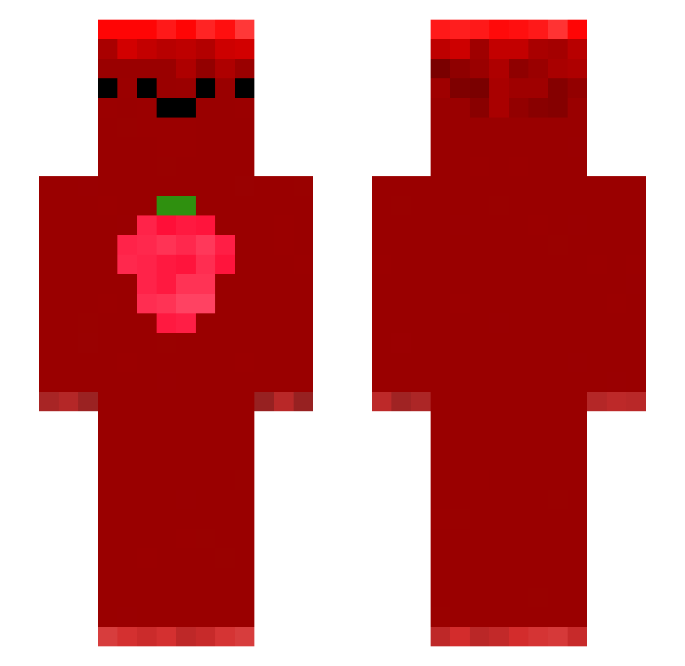 DHNox Minecraft skin, front and back view