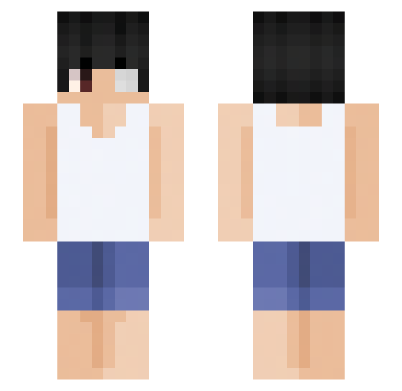 rxcat_ Minecraft skin, front and back view
