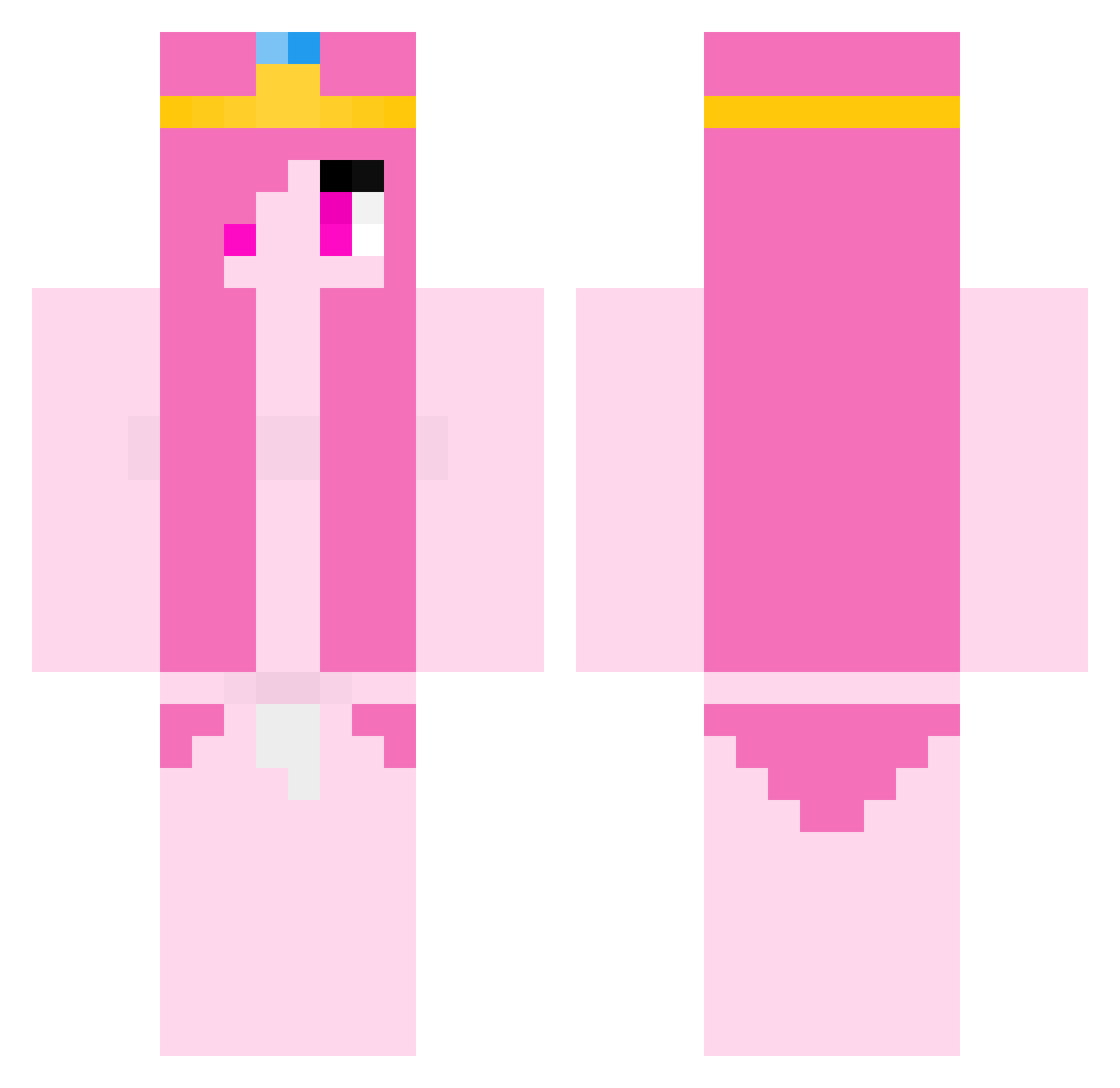 sinep5 Minecraft skin, front and back view