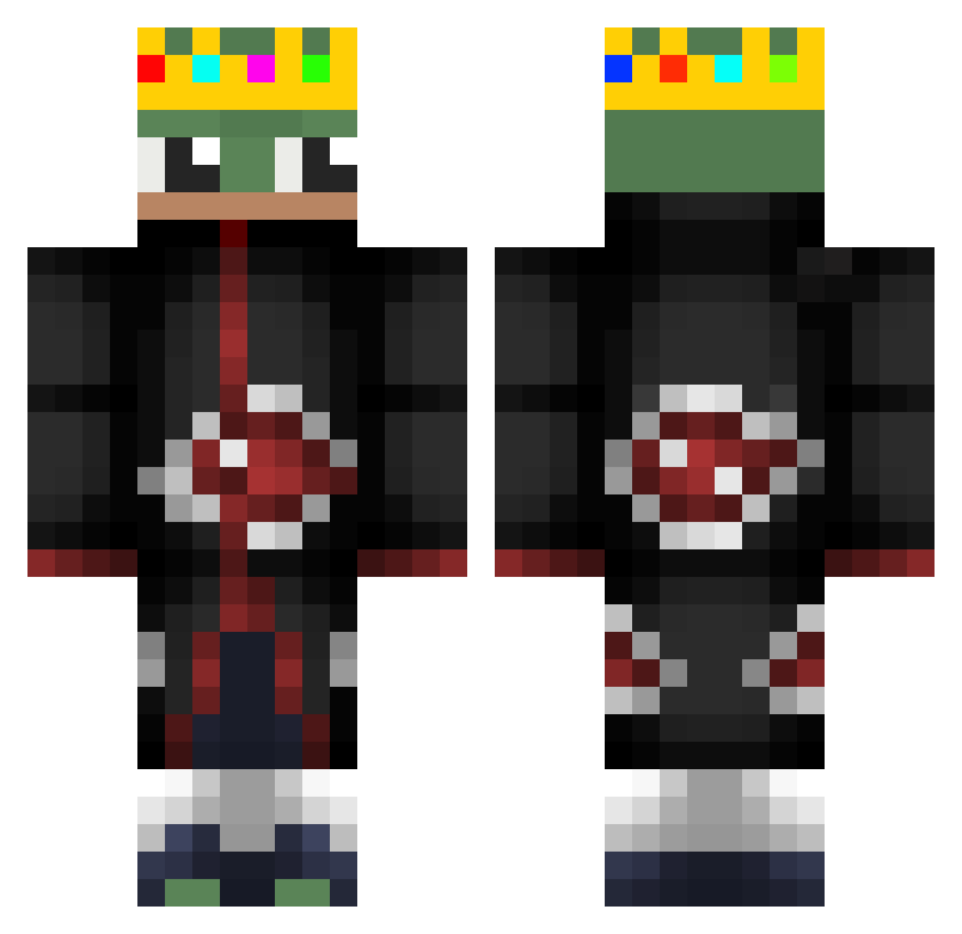 StarryQuasar446 Minecraft skin, front and back view