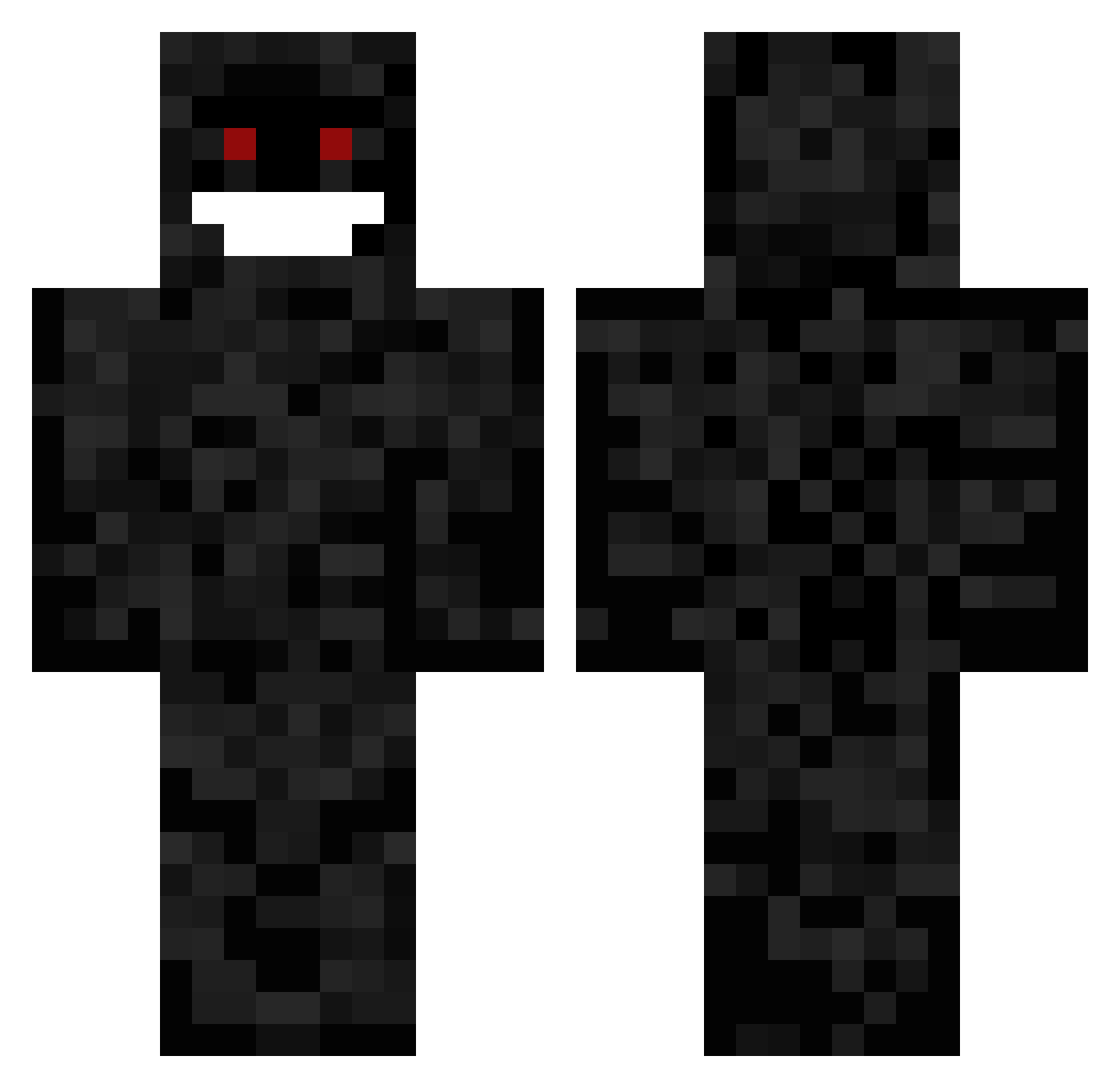 ravo8 Minecraft skin, front and back view