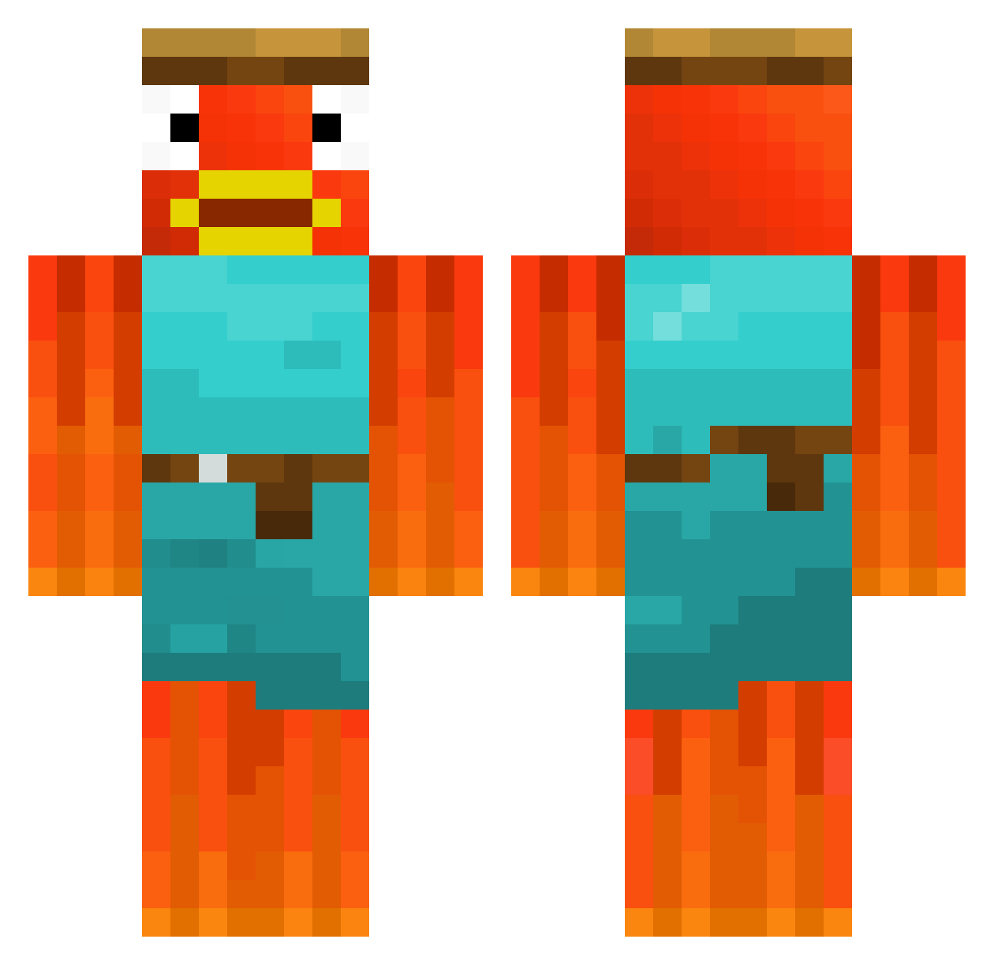 TheGunkLord Minecraft skin, front and back view