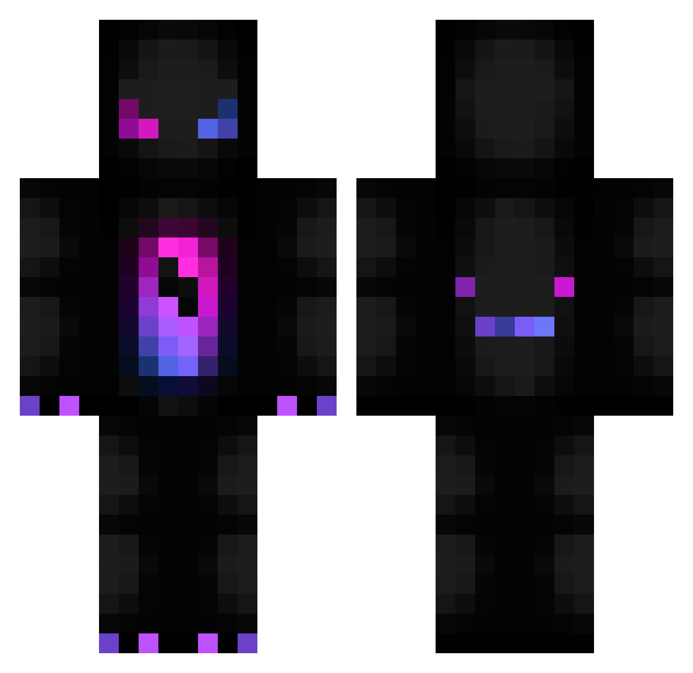 DrShroom0 Minecraft skin, front and back view