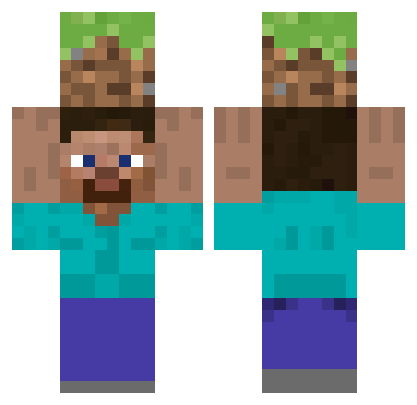 kabanpro228 Minecraft skin, front and back view