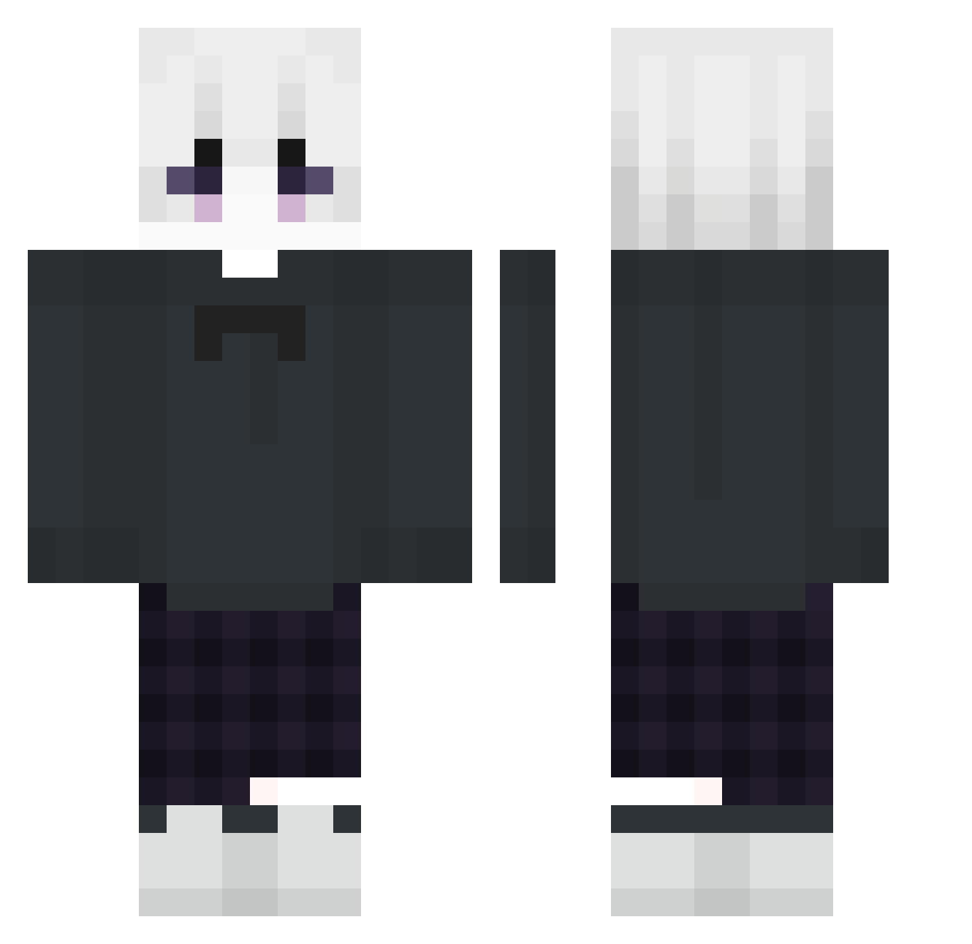 AnYixxol Minecraft skin, front and back view