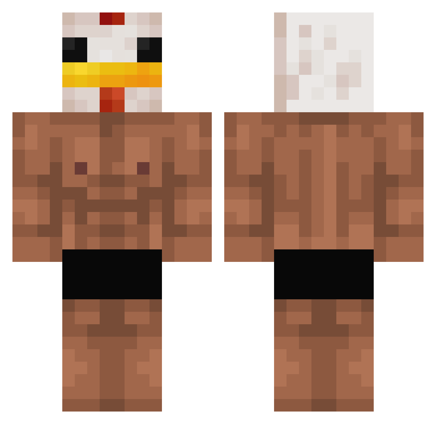 _balboa Minecraft skin, front and back view