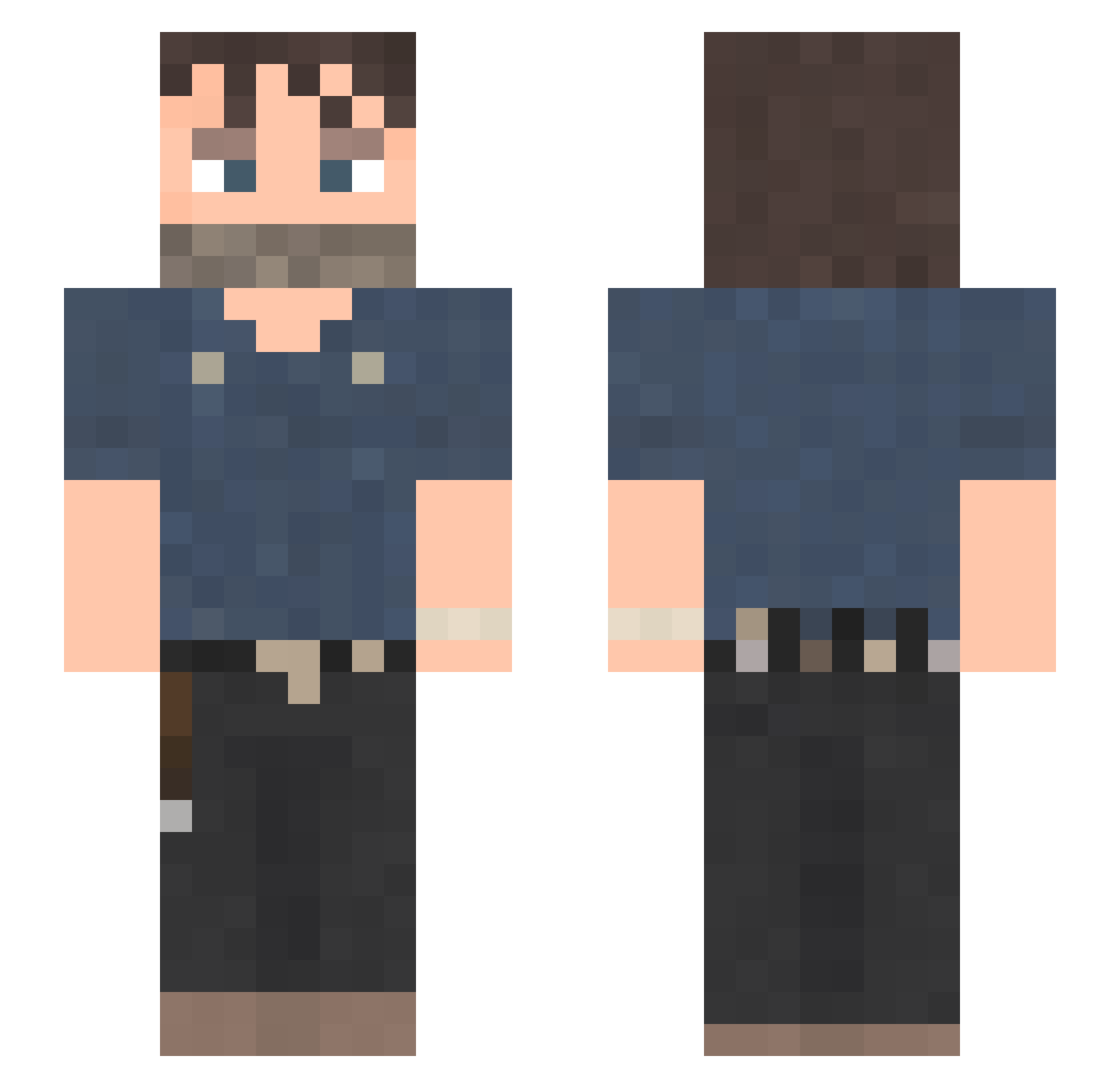 Hoodie3132 Minecraft skin, front and back view