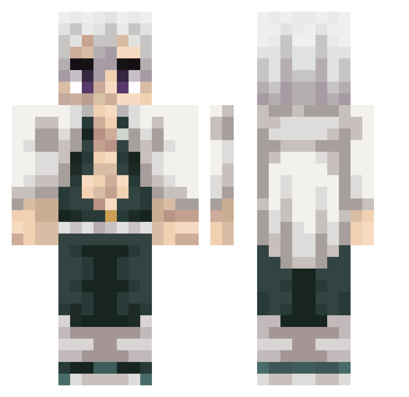 Mysticofficial_ Minecraft skin, front and back view