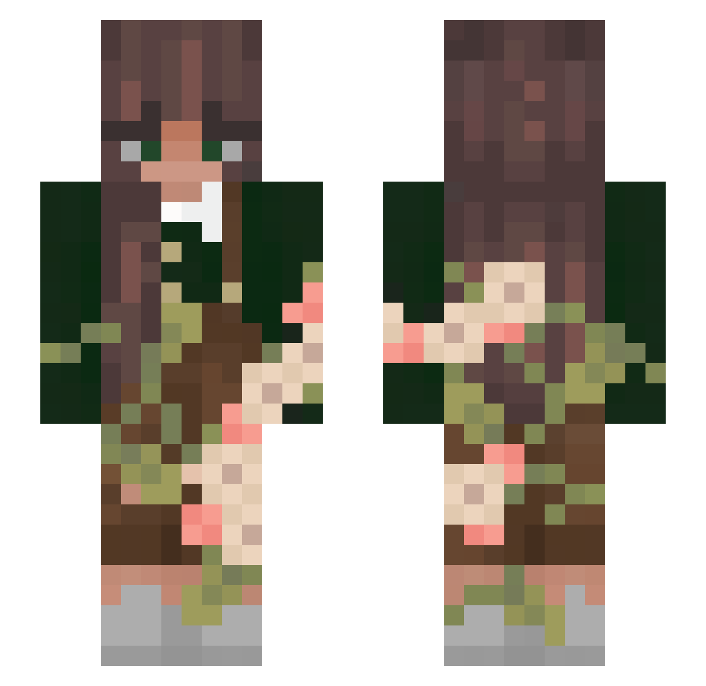 _MidnightLights_ Minecraft skin, front and back view