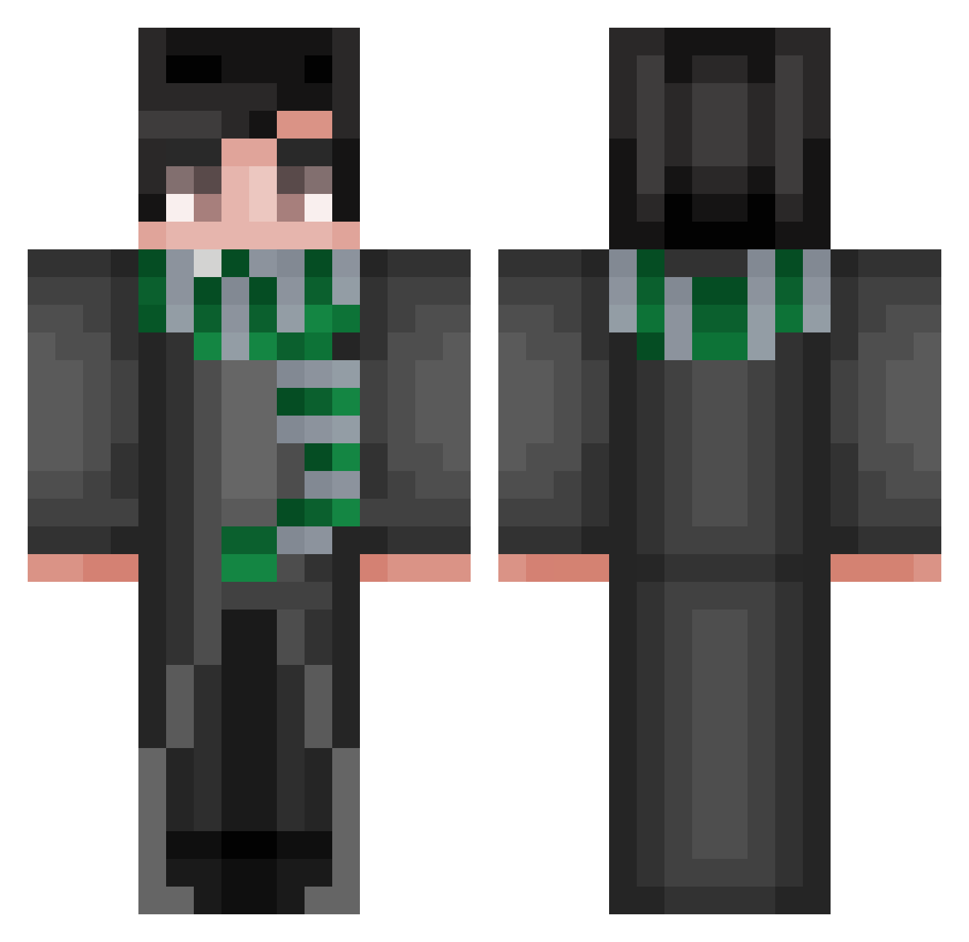 Roawen Minecraft skin, front and back view