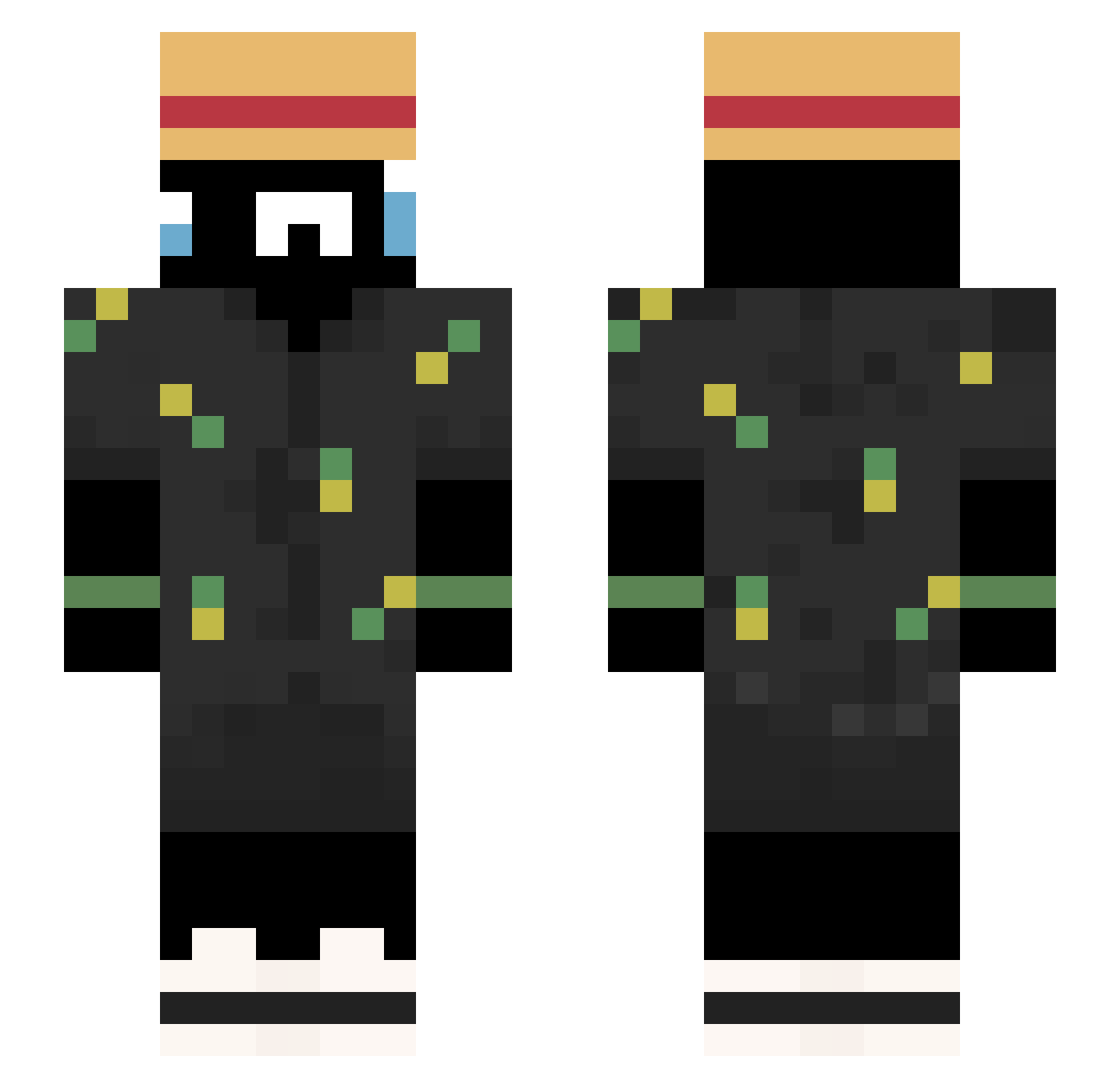 21Jachu Minecraft skin, front and back view