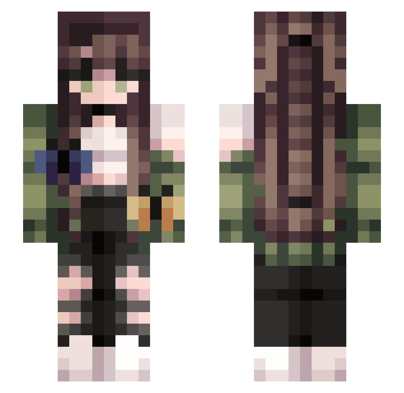 lopezzM Minecraft skin, front and back view