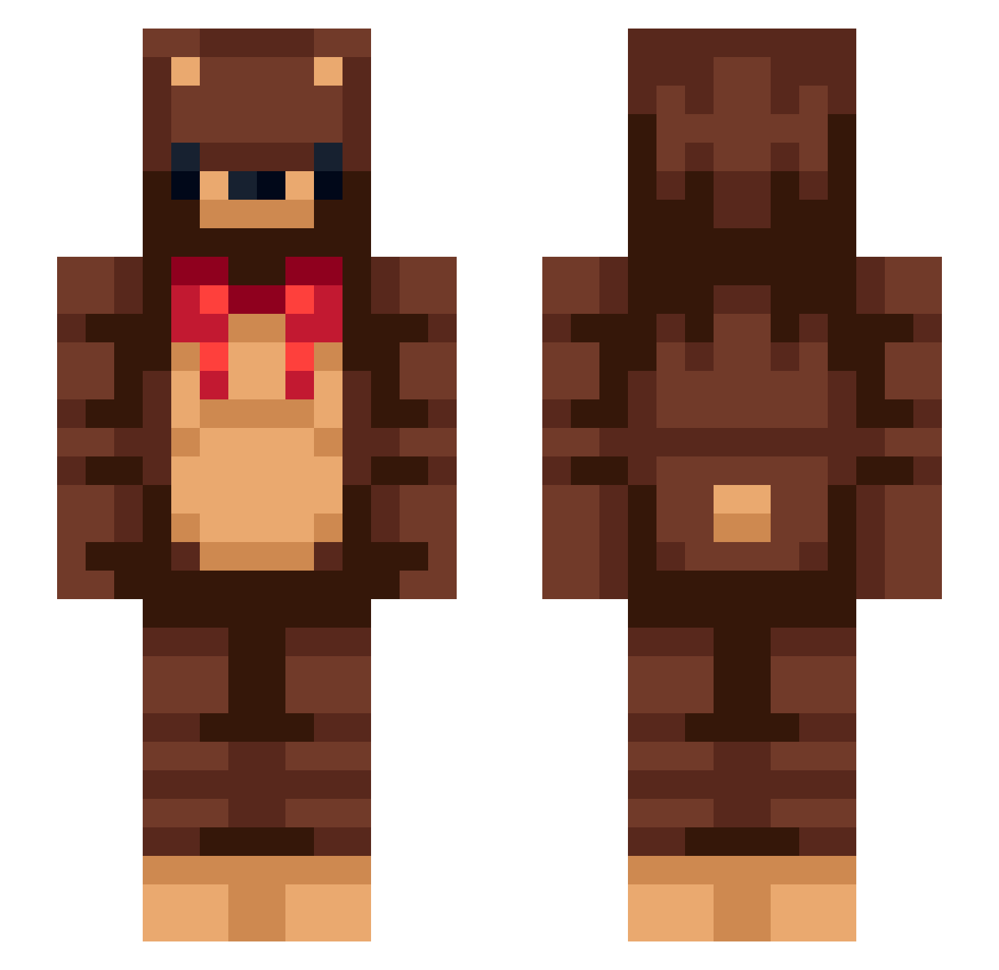 Zeroo_Rawr Minecraft skin, front and back view