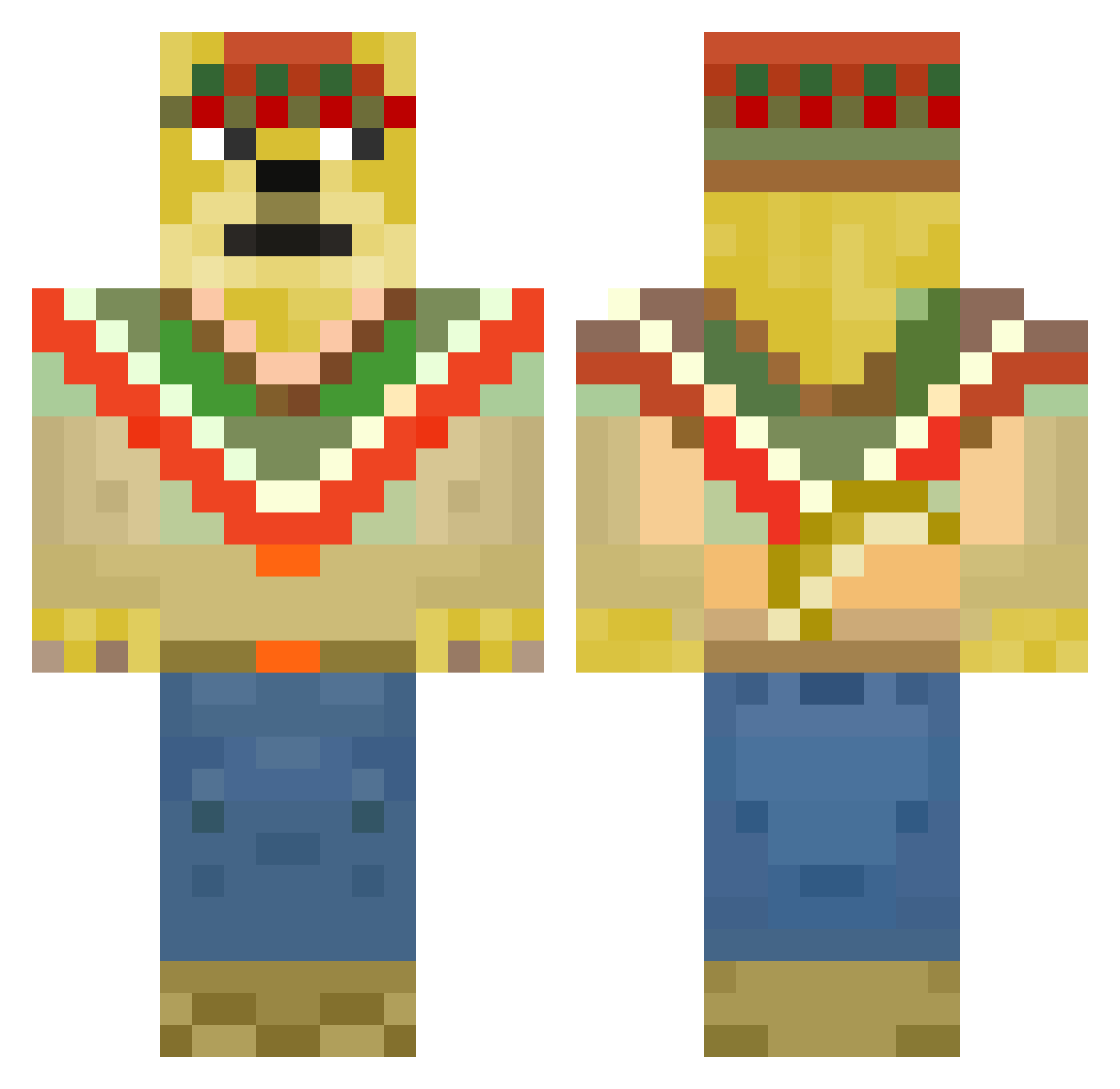 9ong Minecraft skin, front and back view