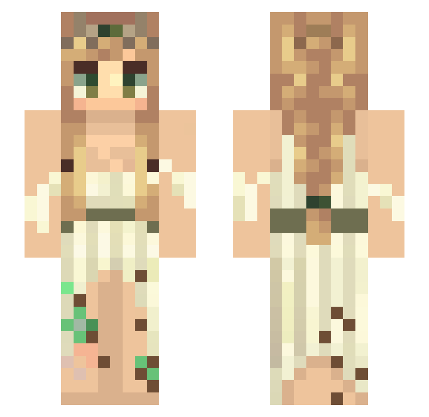 Aurora_Lux Minecraft skin, front and back view