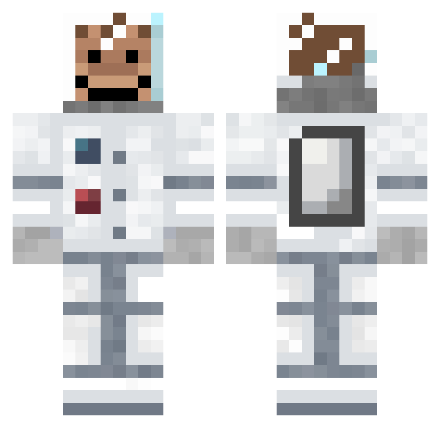 WhatDakota Minecraft skin, front and back view