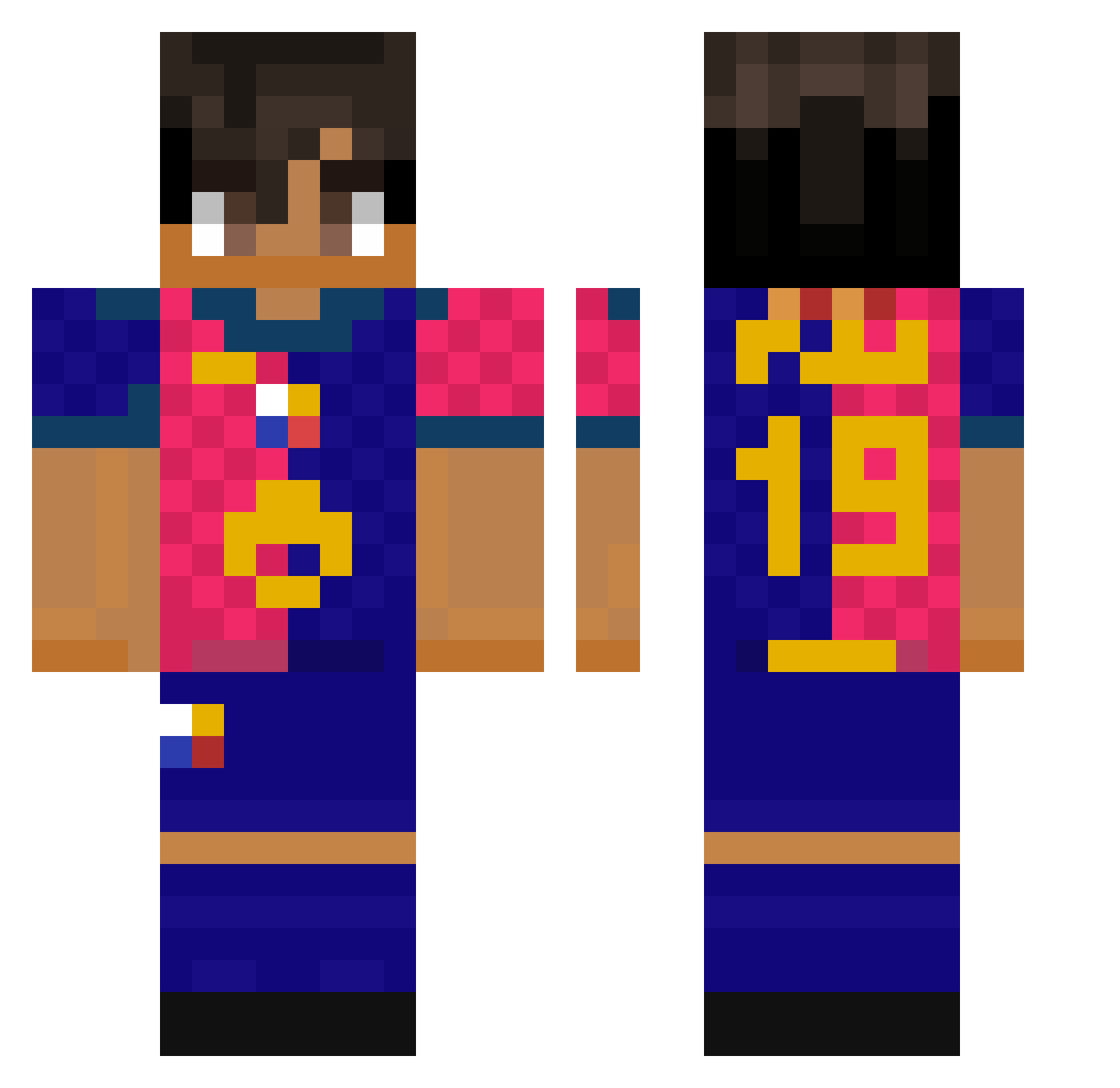 Shamann_ Minecraft skin, front and back view