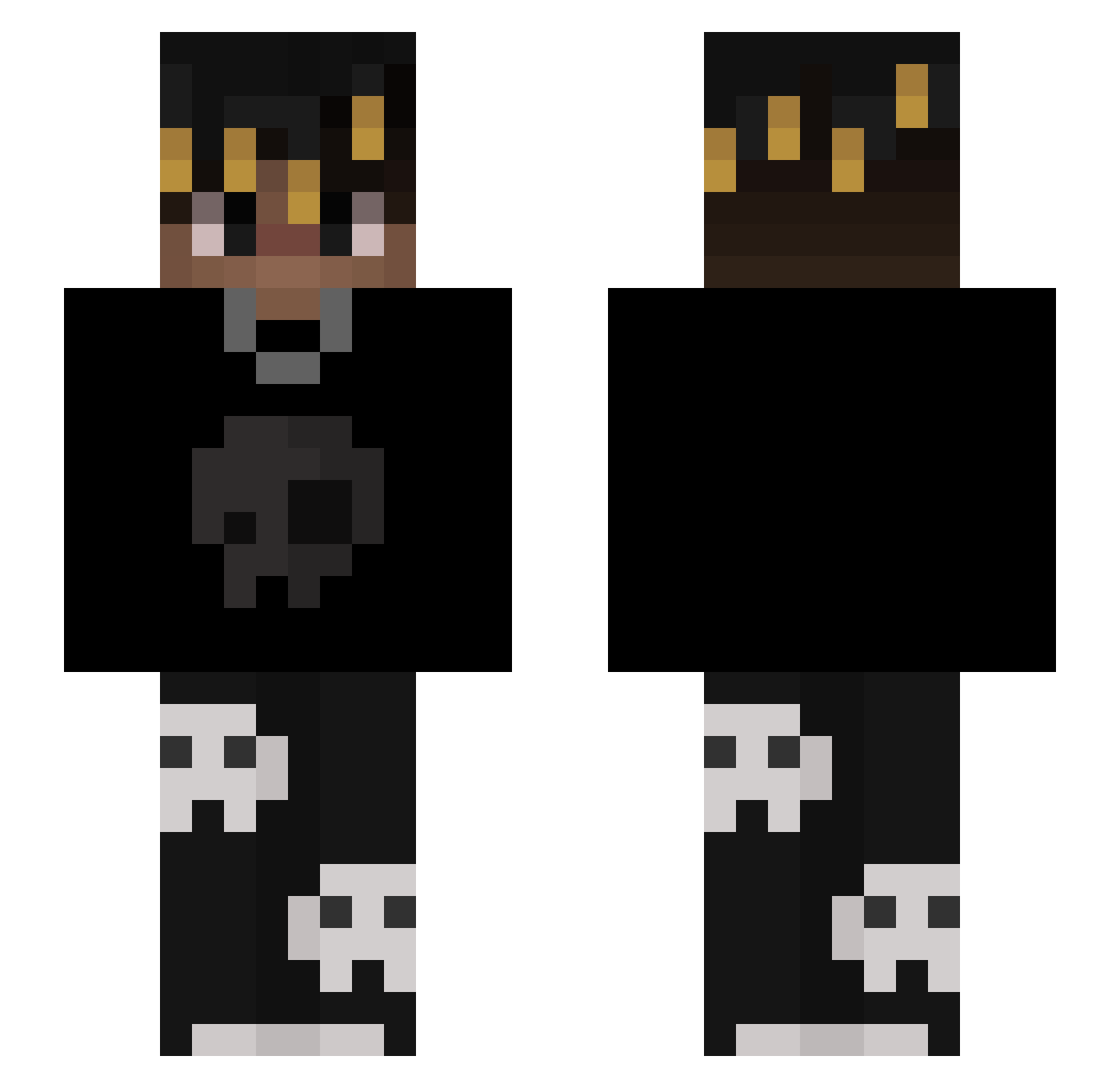 RamaWRLD Minecraft skin, front and back view