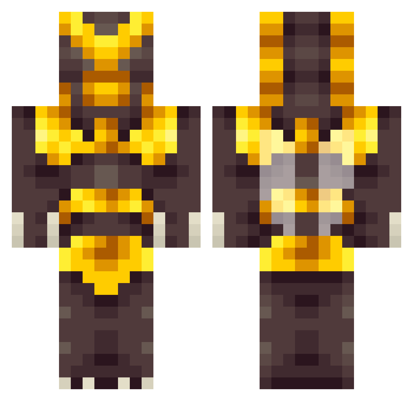nilladmilla Minecraft skin, front and back view