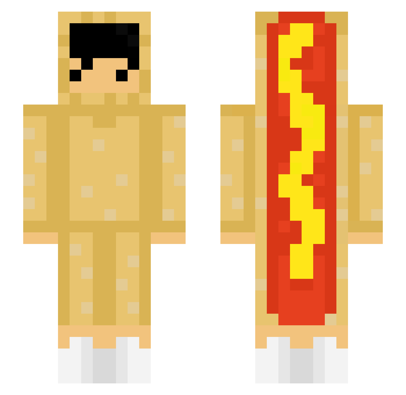 DoopDagan Minecraft skin, front and back view