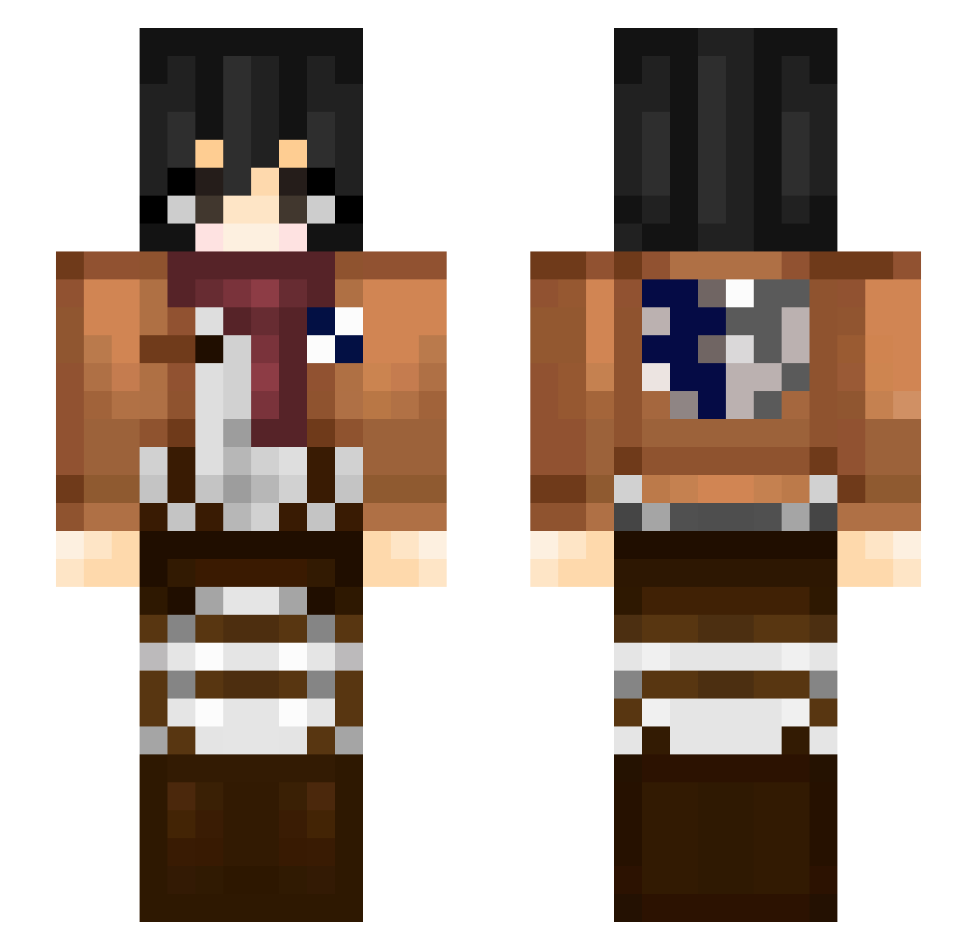 EBIPINK Minecraft skin, front and back view