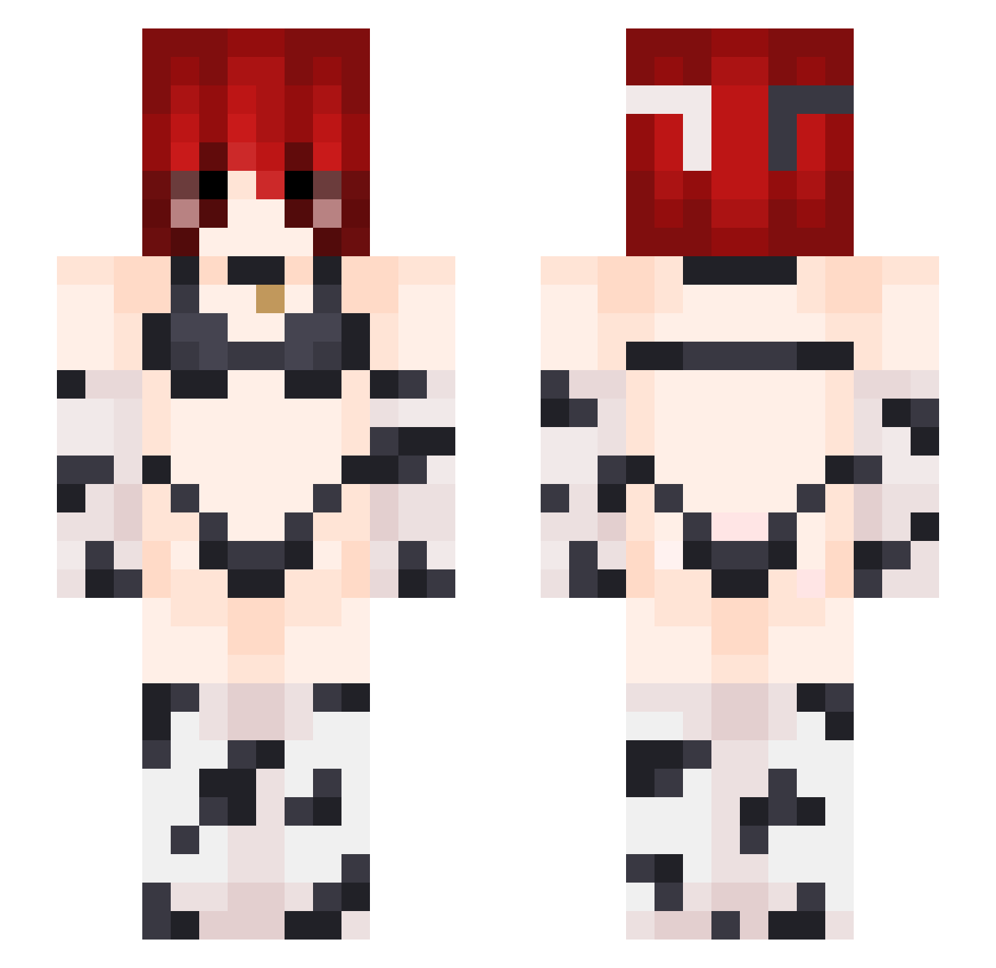 Cashmere8888 Minecraft skin, front and back view